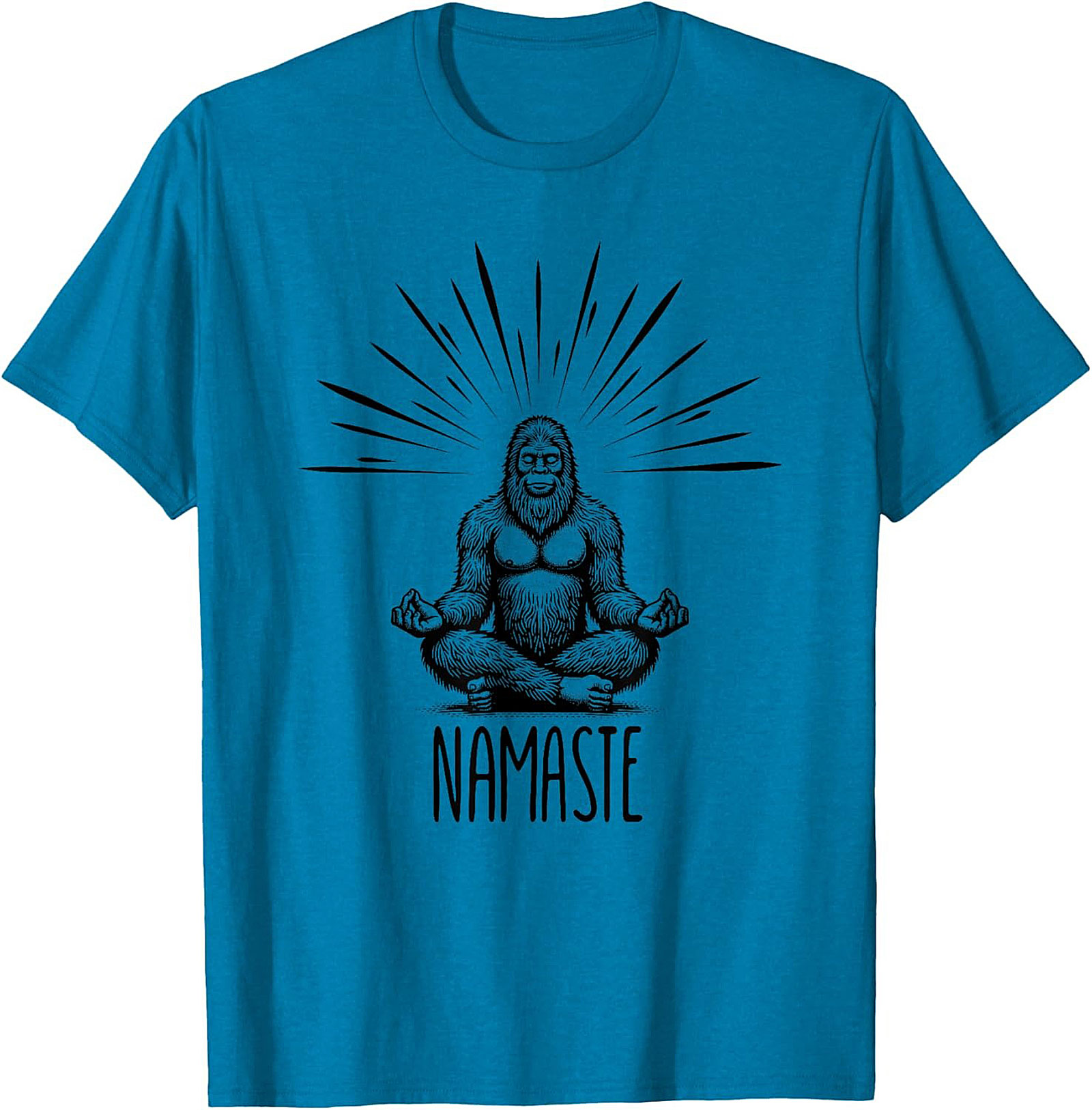 Funny Bigfoot Namaste Graphic Tee Sasquatch Yoga Shirt