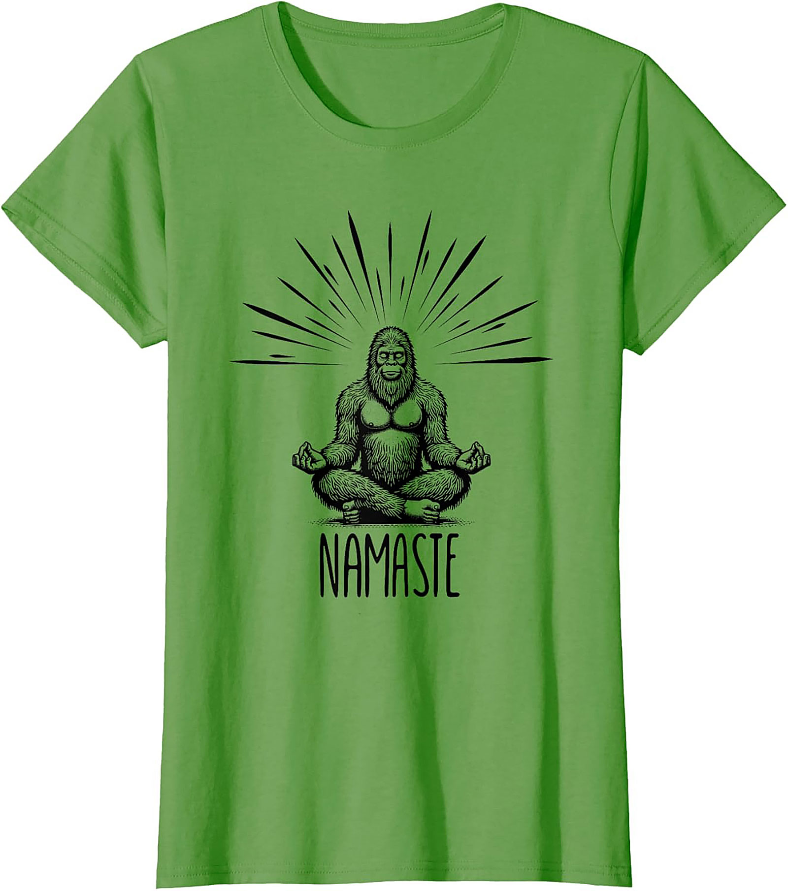 Funny Bigfoot Namaste Graphic Tee Sasquatch Yoga Shirt