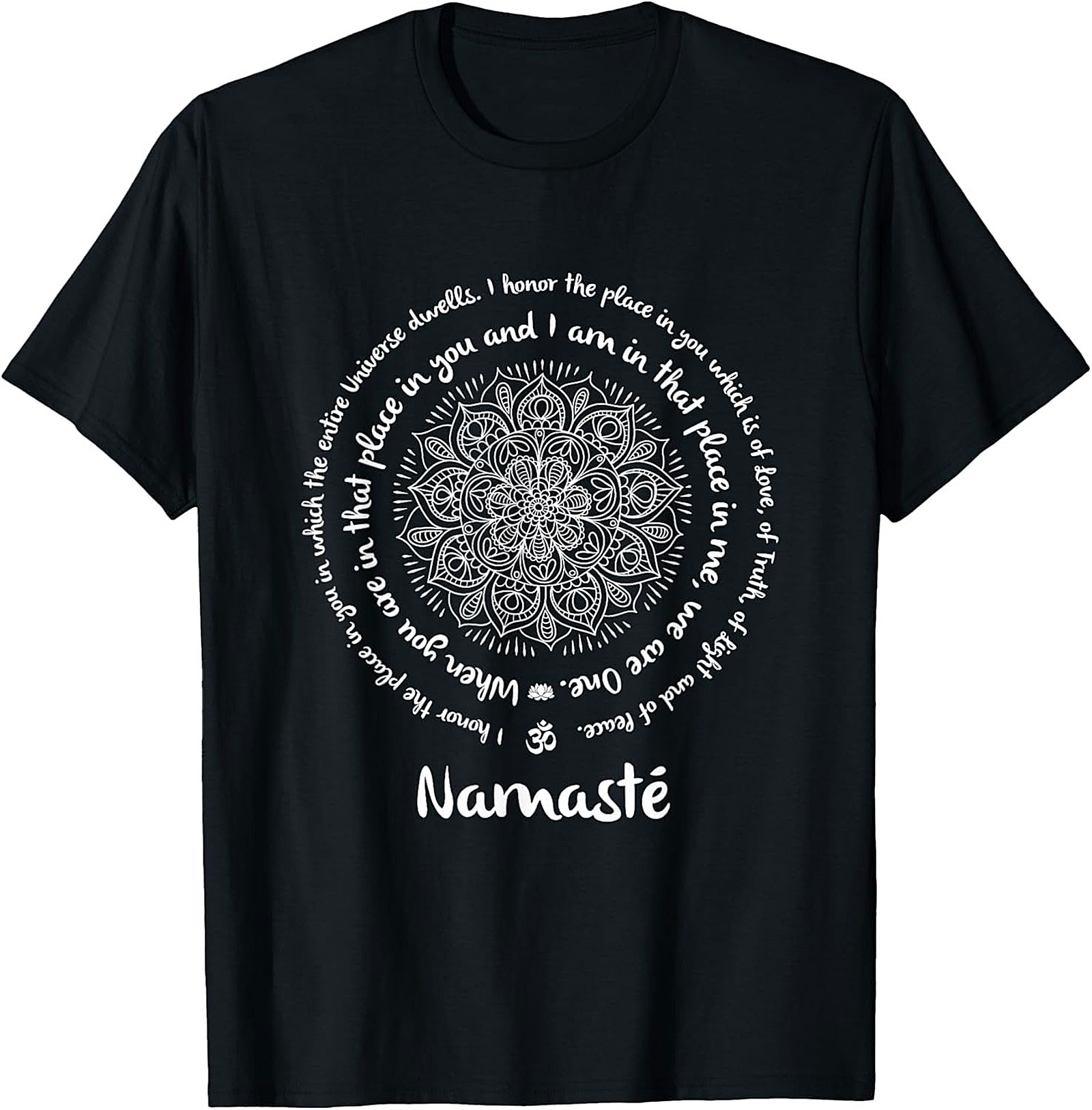 Namaste Mandala T-Shirt Spiritual Yoga Graphic Tee