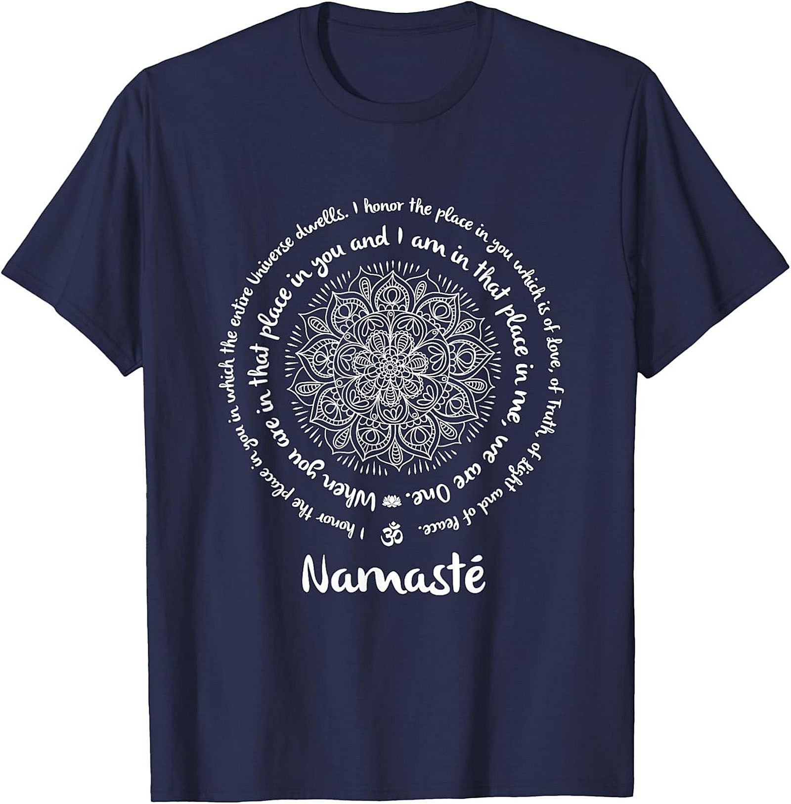 Namaste Mandala T-Shirt Spiritual Yoga Graphic Tee
