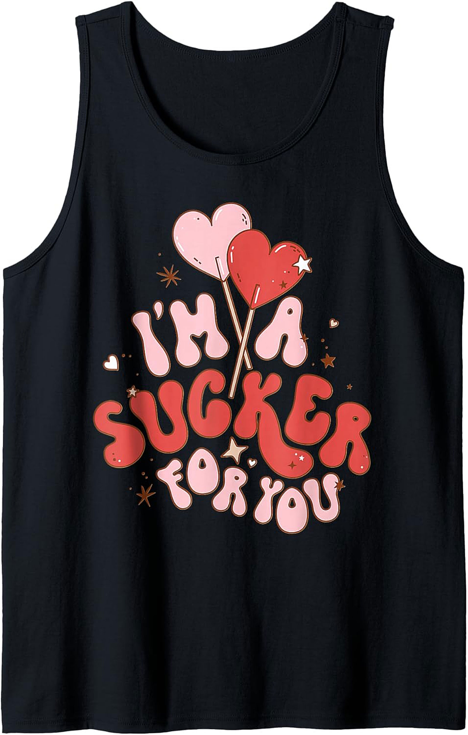 Retro "Sucker For You" Romantic Graphic Tank Top