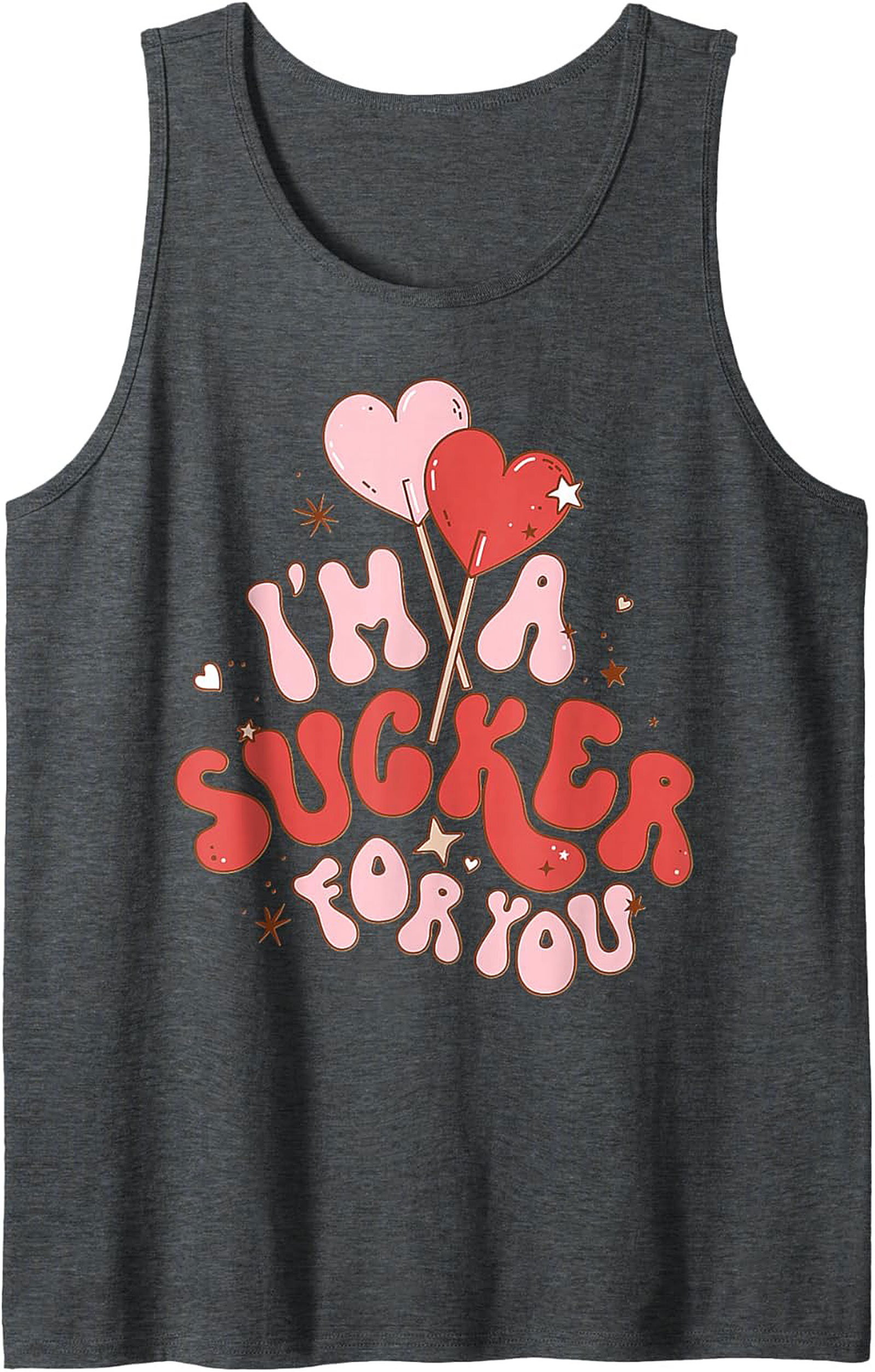 Retro "Sucker For You" Romantic Graphic Tank Top