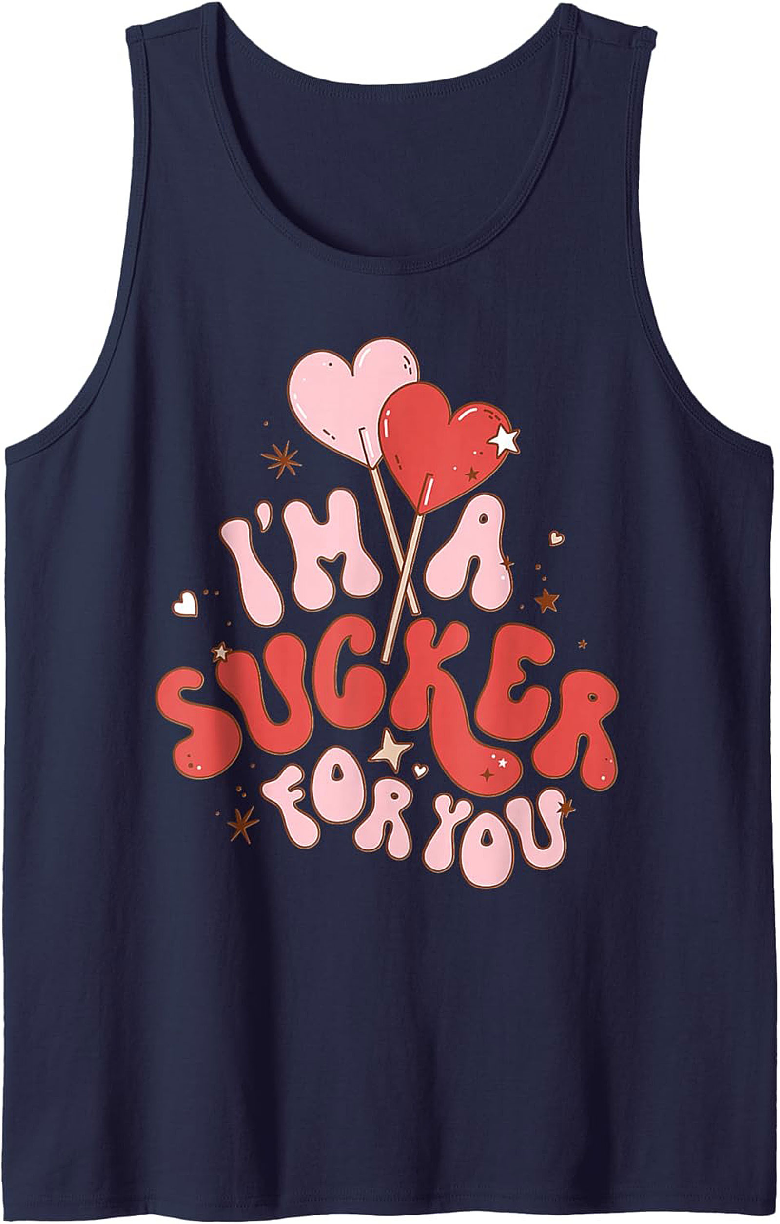 Retro "Sucker For You" Romantic Graphic Tank Top