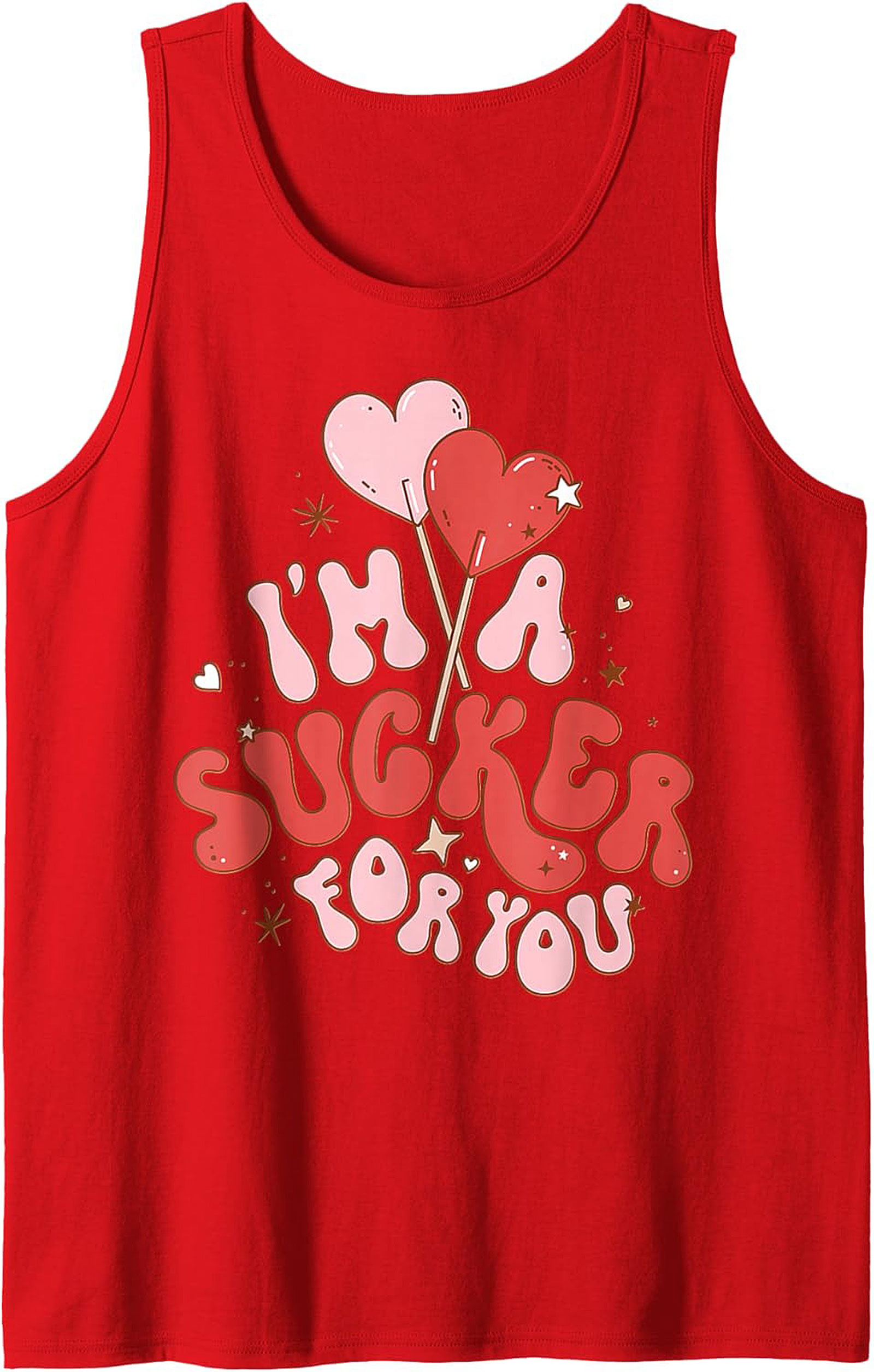 Retro "Sucker For You" Romantic Graphic Tank Top