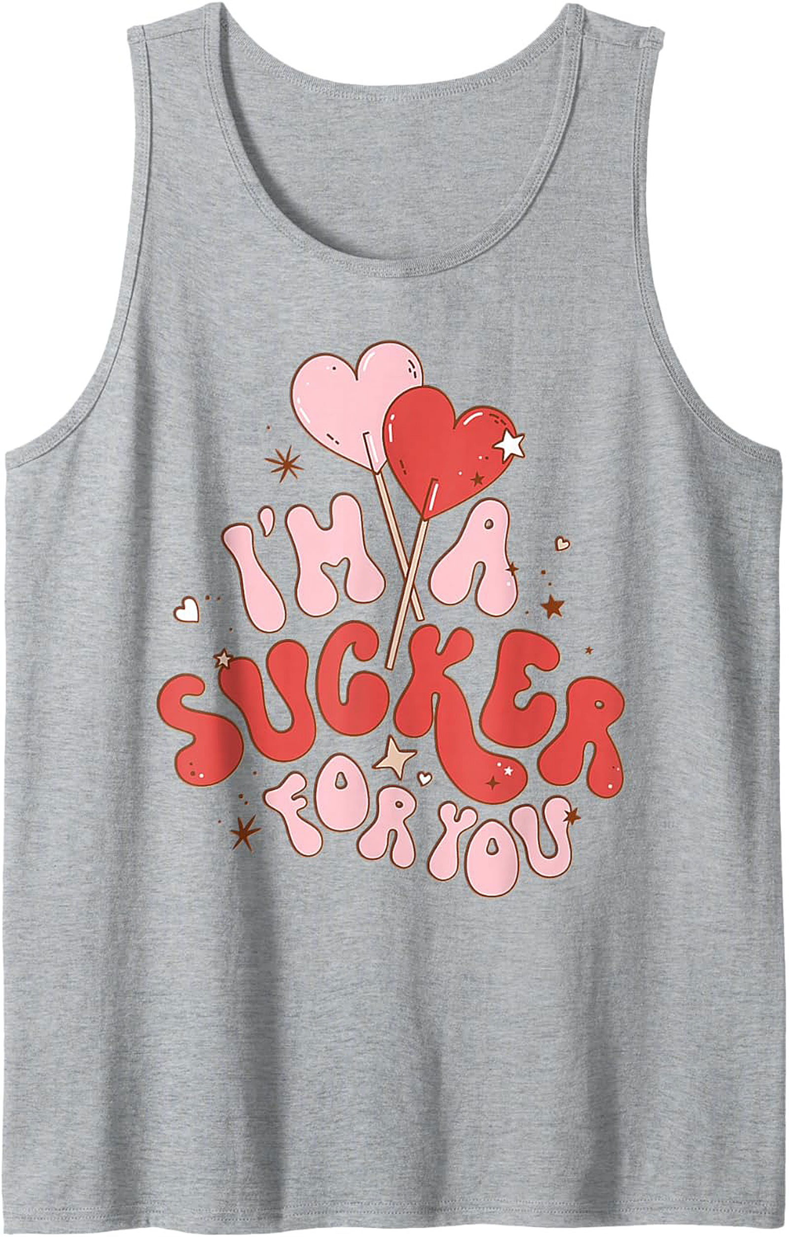 Retro "Sucker For You" Romantic Graphic Tank Top