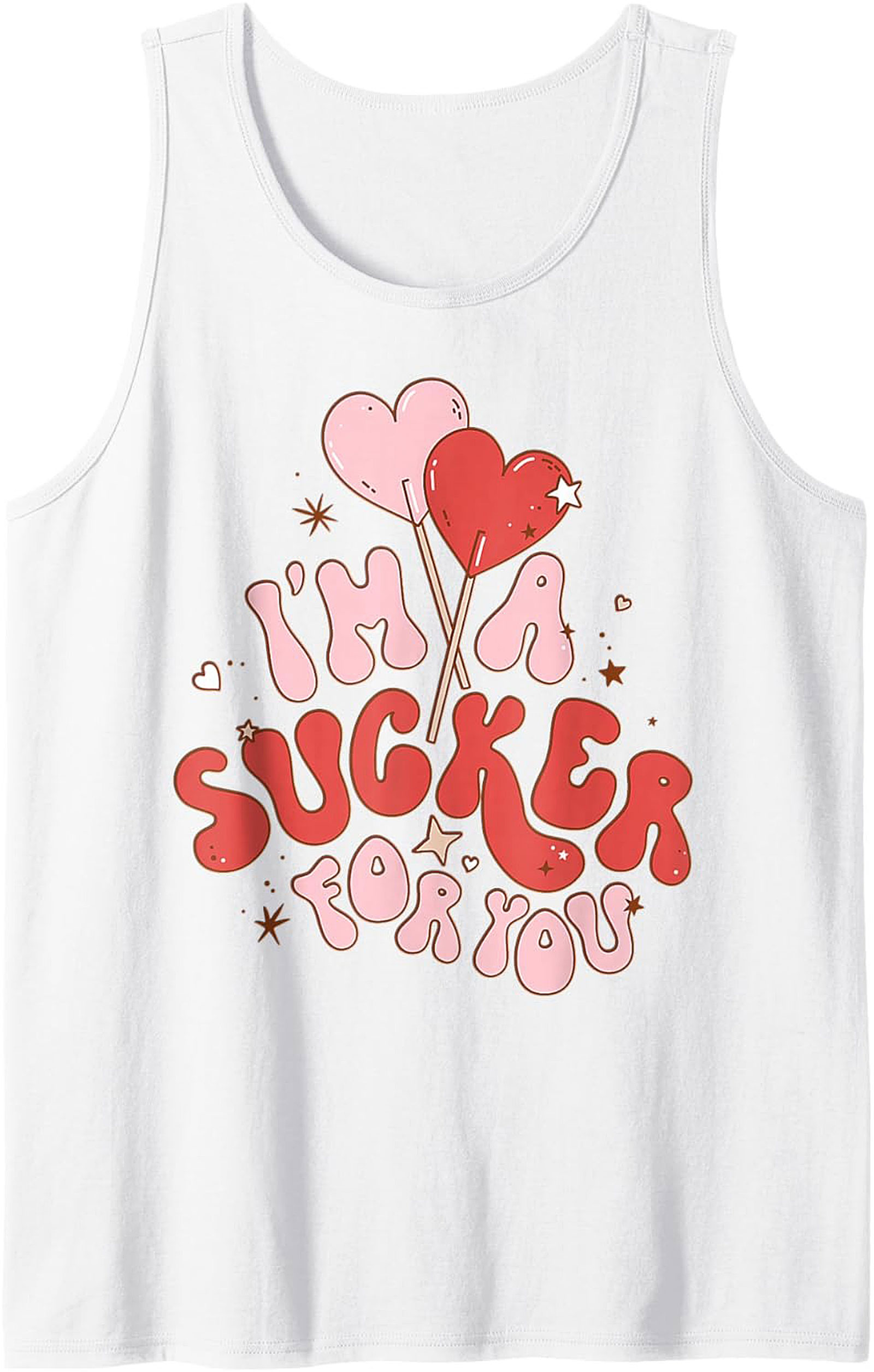 Retro "Sucker For You" Romantic Graphic Tank Top