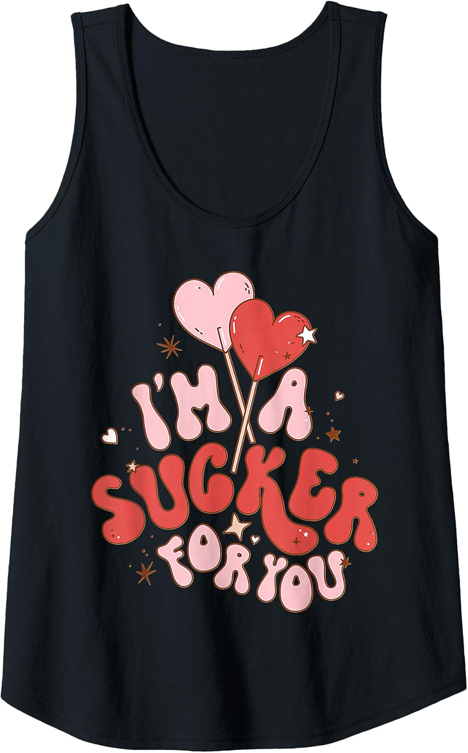 Retro "Sucker For You" Romantic Graphic Tank Top