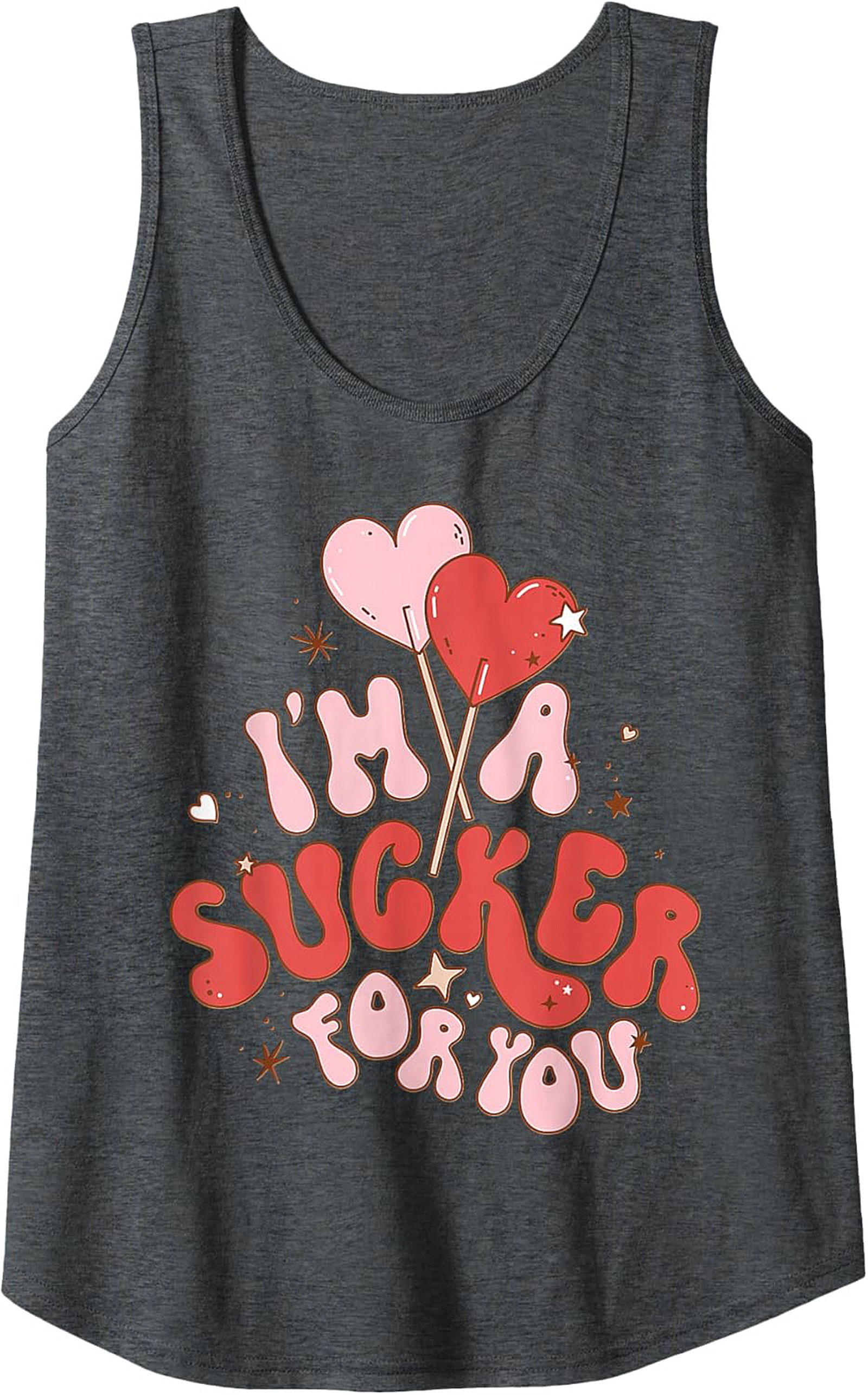 Retro "Sucker For You" Romantic Graphic Tank Top