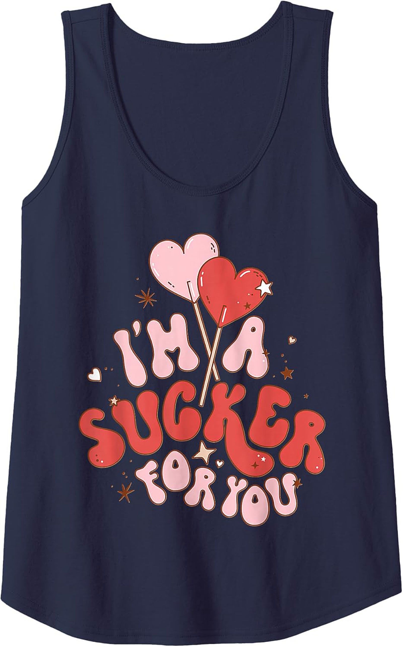 Retro "Sucker For You" Romantic Graphic Tank Top