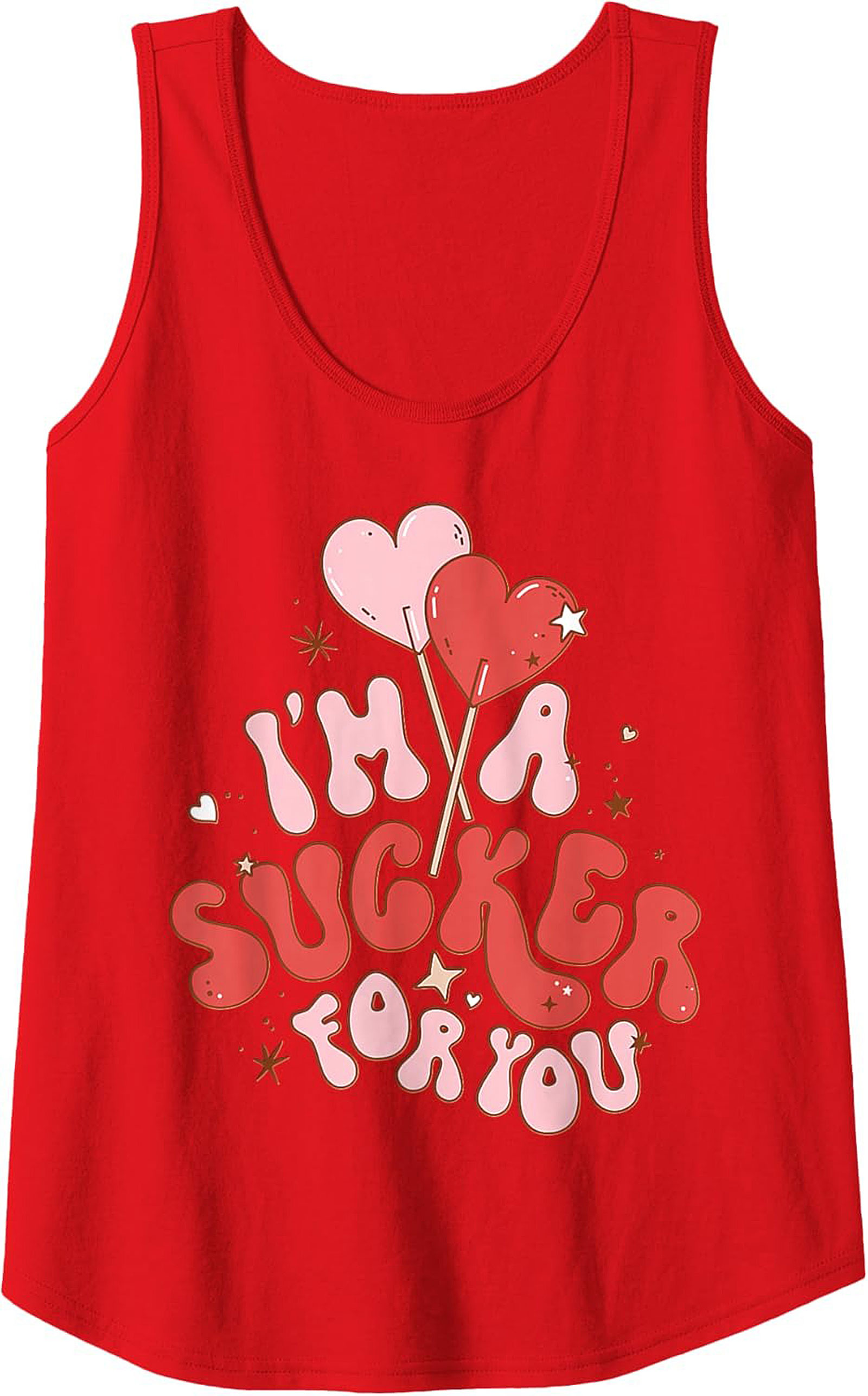 Retro "Sucker For You" Romantic Graphic Tank Top