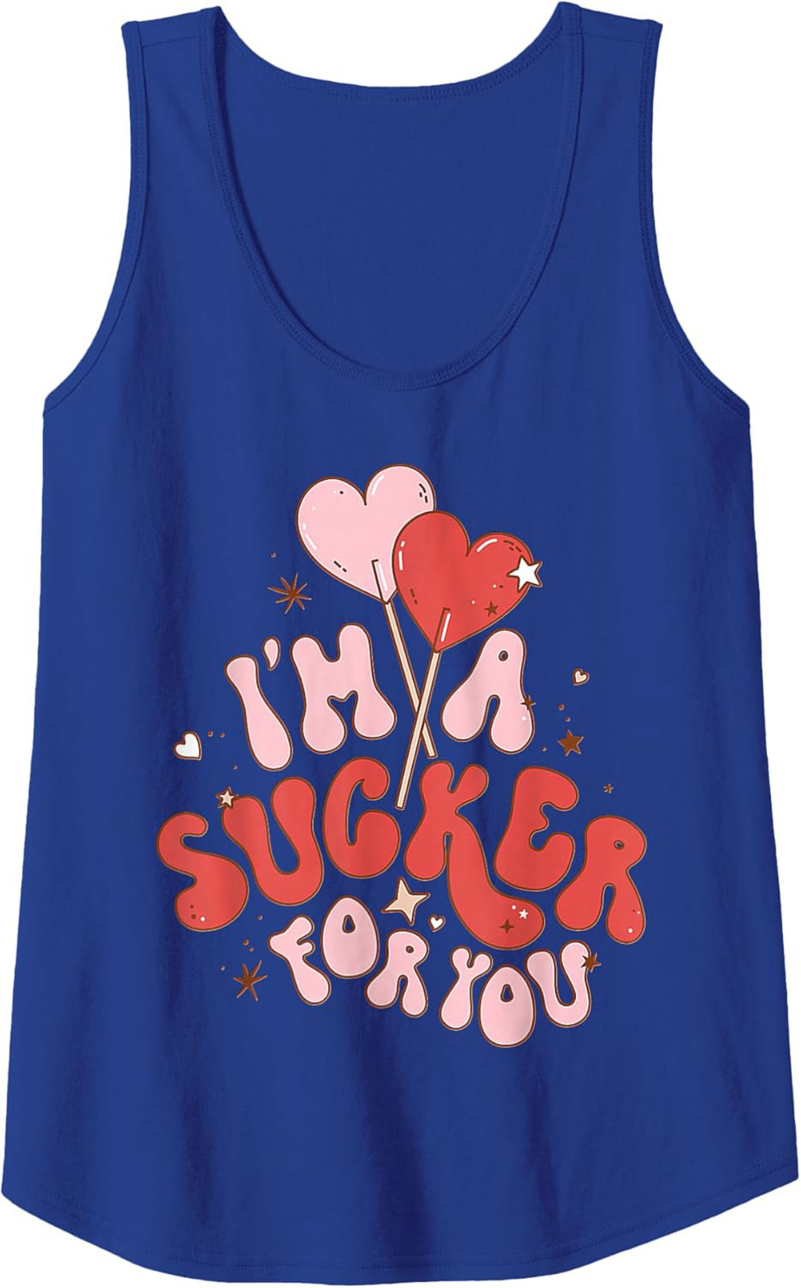 Retro "Sucker For You" Romantic Graphic Tank Top