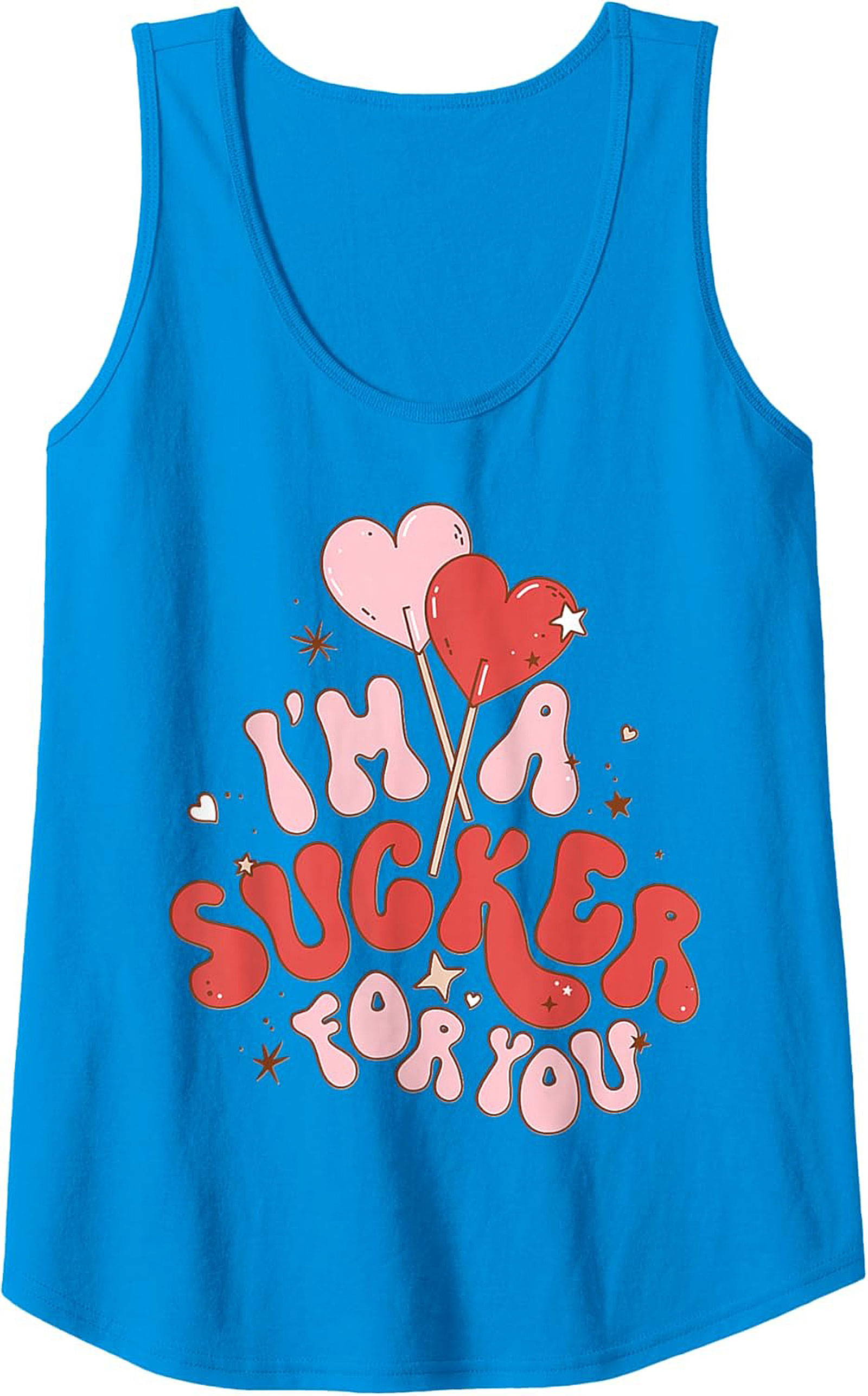 Retro "Sucker For You" Romantic Graphic Tank Top