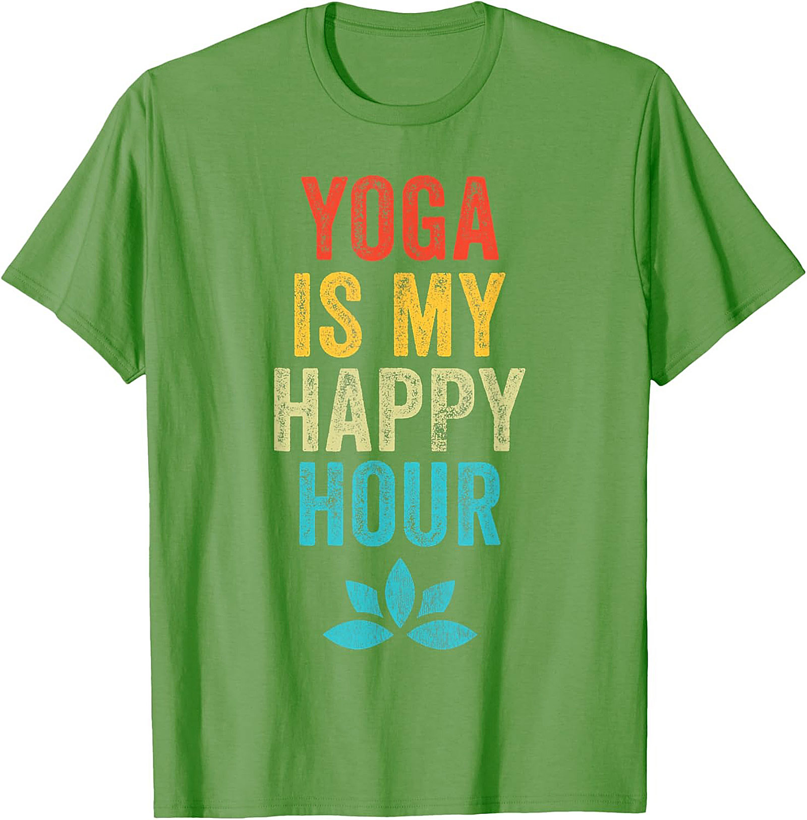 Yoga Is My Happy Hour T-shirt Funny Retro Graphic Tee