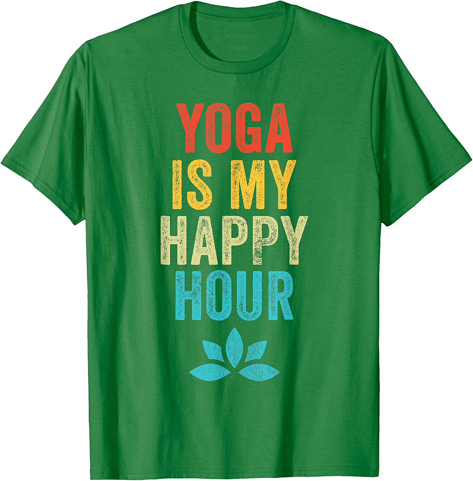 Yoga Is My Happy Hour T-shirt Funny Retro Graphic Tee