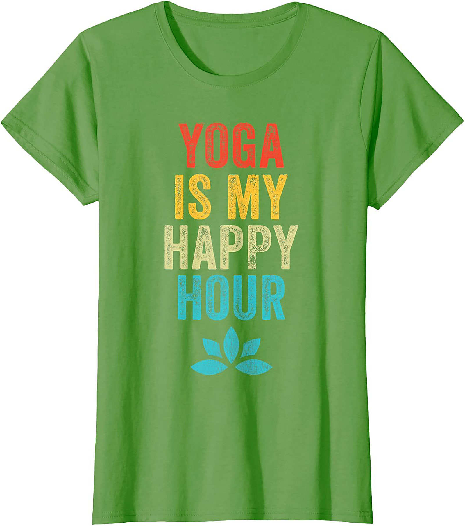 Yoga Is My Happy Hour T-shirt Funny Retro Graphic Tee