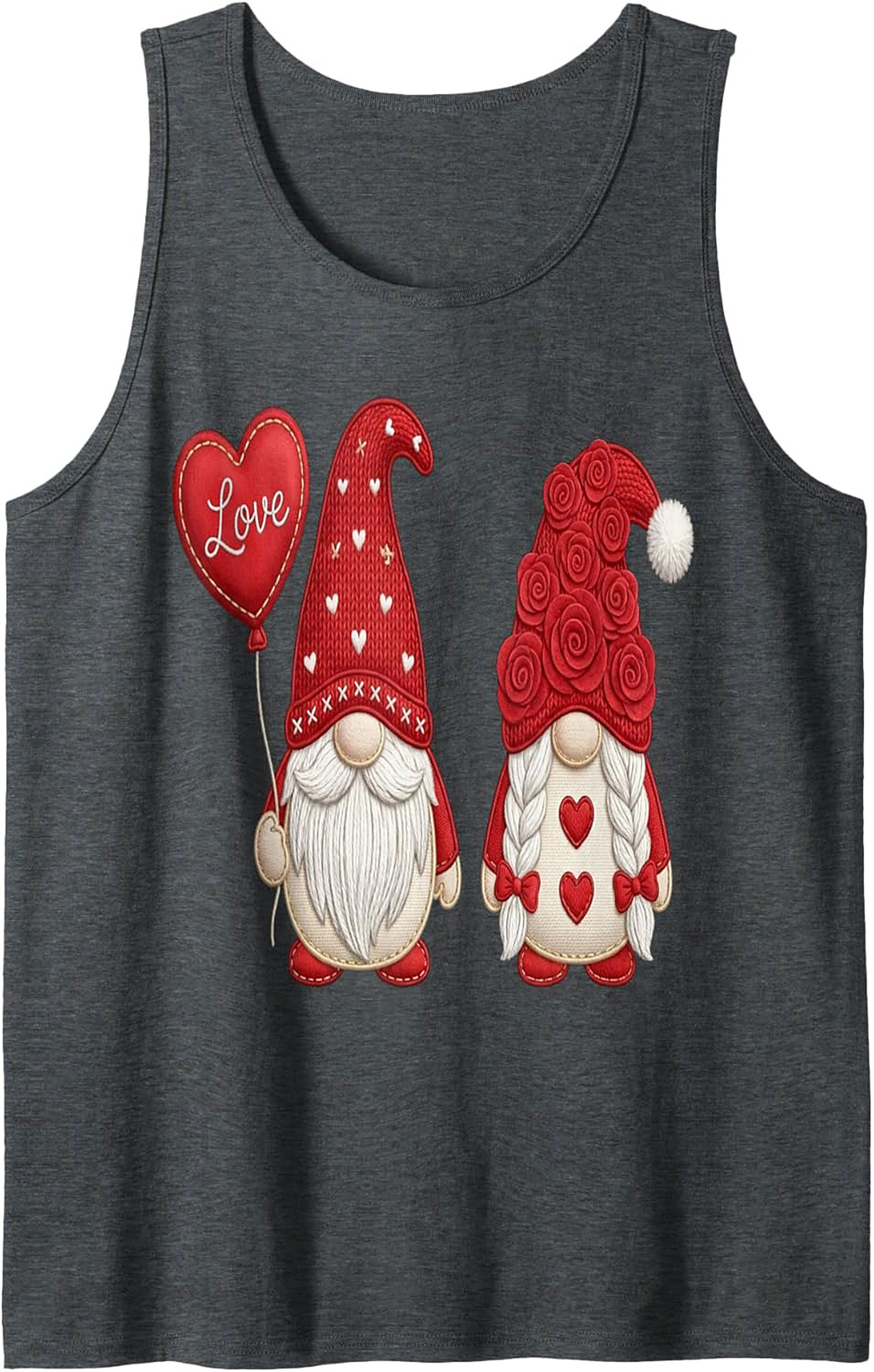  Cute Valentine's Day Gnome Tank Top Unisex Sleeveless Shirt