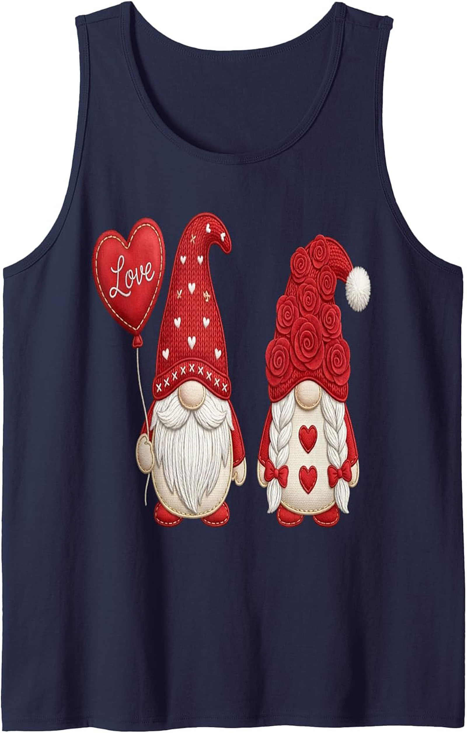  Cute Valentine's Day Gnome Tank Top Unisex Sleeveless Shirt