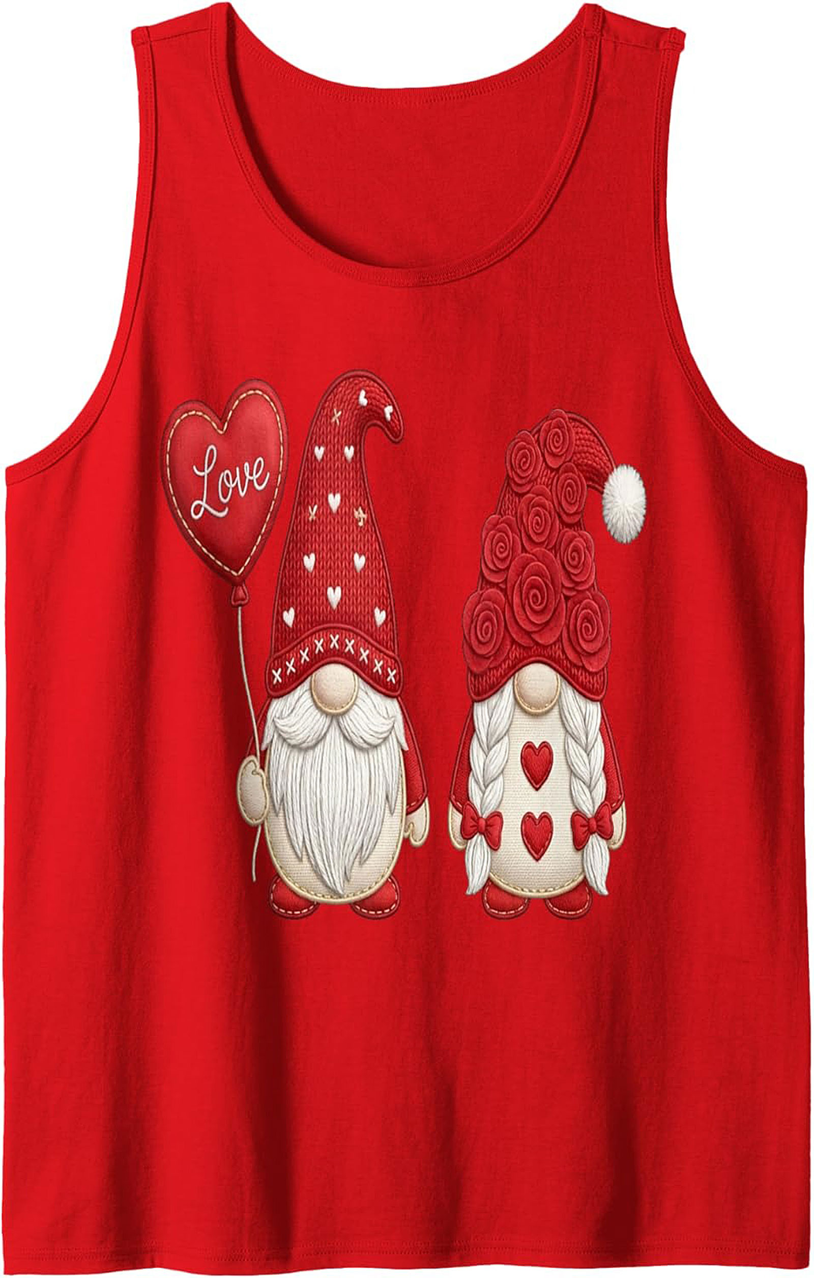  Cute Valentine's Day Gnome Tank Top Unisex Sleeveless Shirt