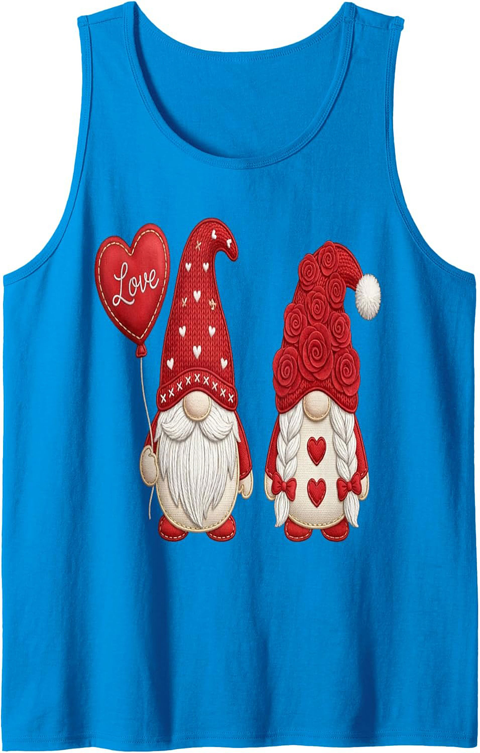  Cute Valentine's Day Gnome Tank Top Unisex Sleeveless Shirt