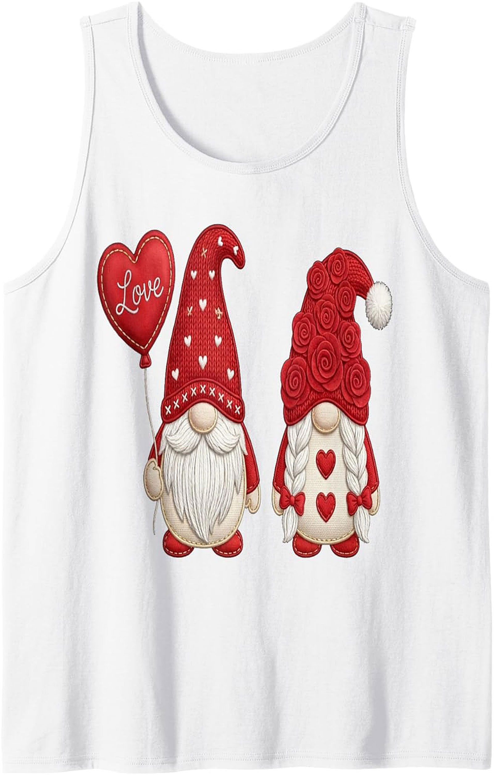  Cute Valentine's Day Gnome Tank Top Unisex Sleeveless Shirt