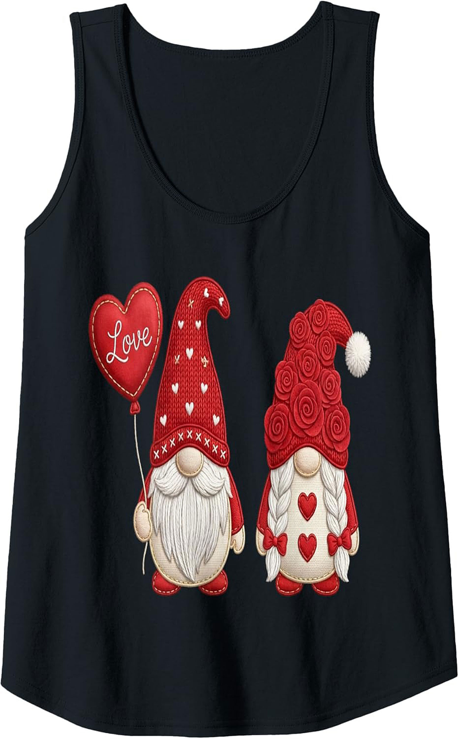  Cute Valentine's Day Gnome Tank Top Unisex Sleeveless Shirt