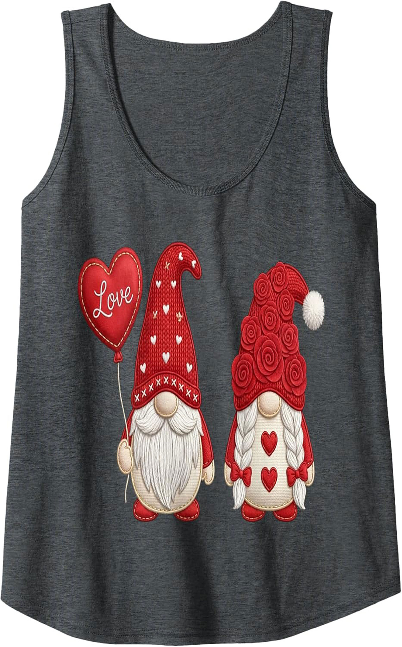  Cute Valentine's Day Gnome Tank Top Unisex Sleeveless Shirt