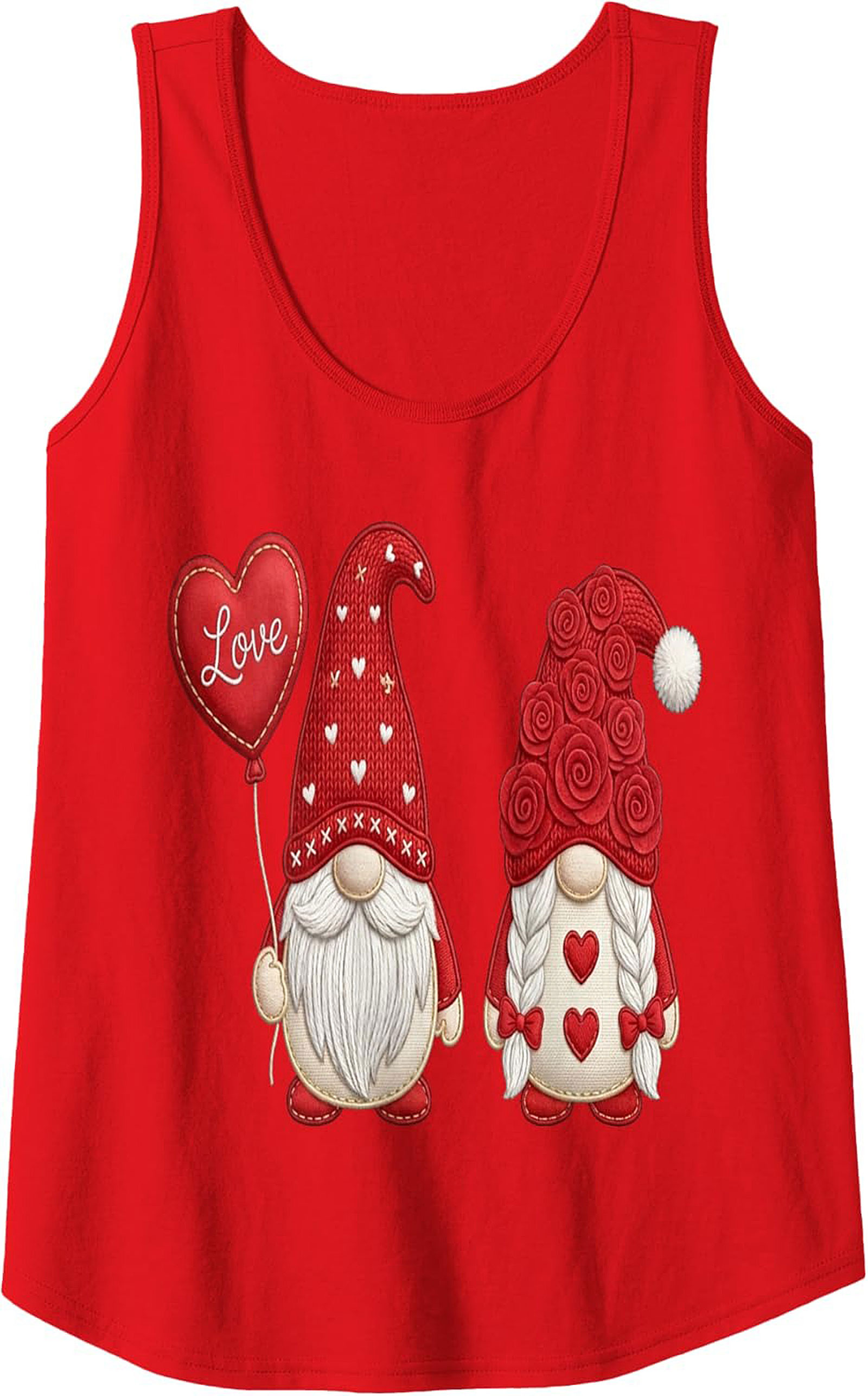  Cute Valentine's Day Gnome Tank Top Unisex Sleeveless Shirt