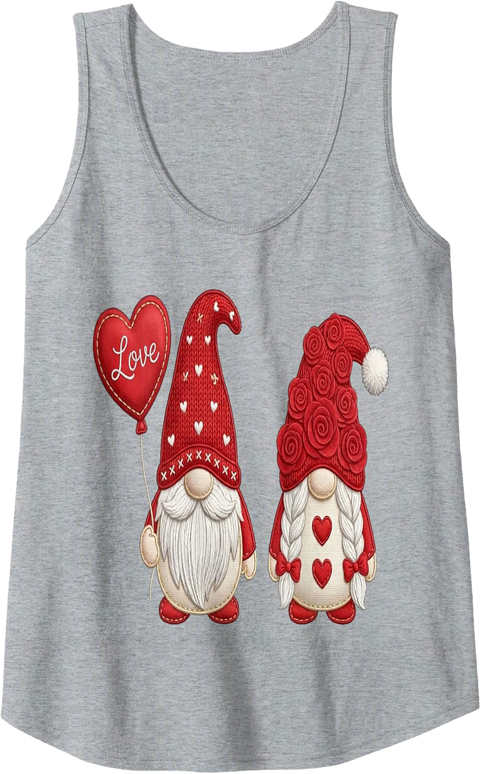  Cute Valentine's Day Gnome Tank Top Unisex Sleeveless Shirt