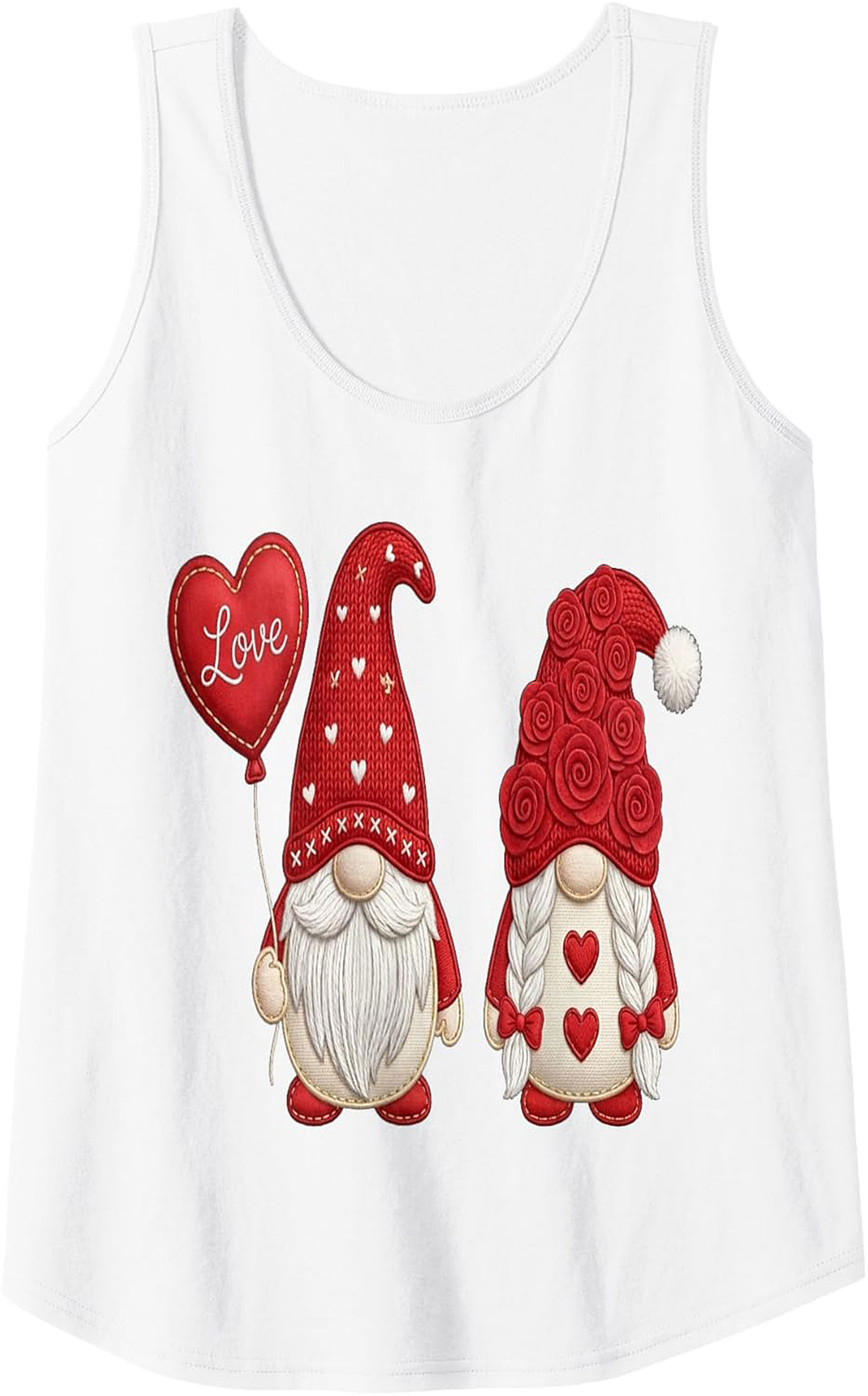  Cute Valentine's Day Gnome Tank Top Unisex Sleeveless Shirt