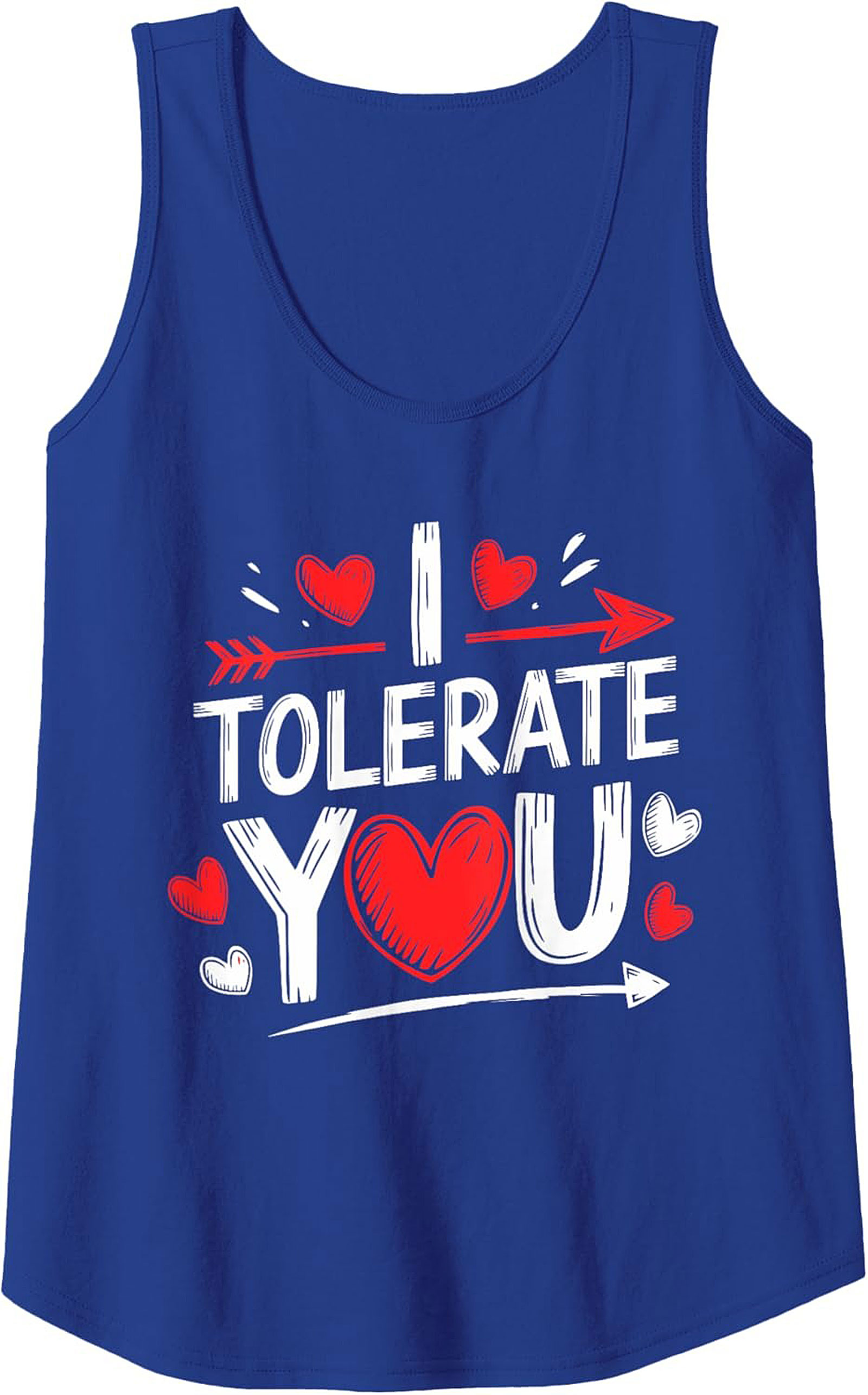 Funny "I Tolerate You" Sarcastic Relationship Graphic Tank Top