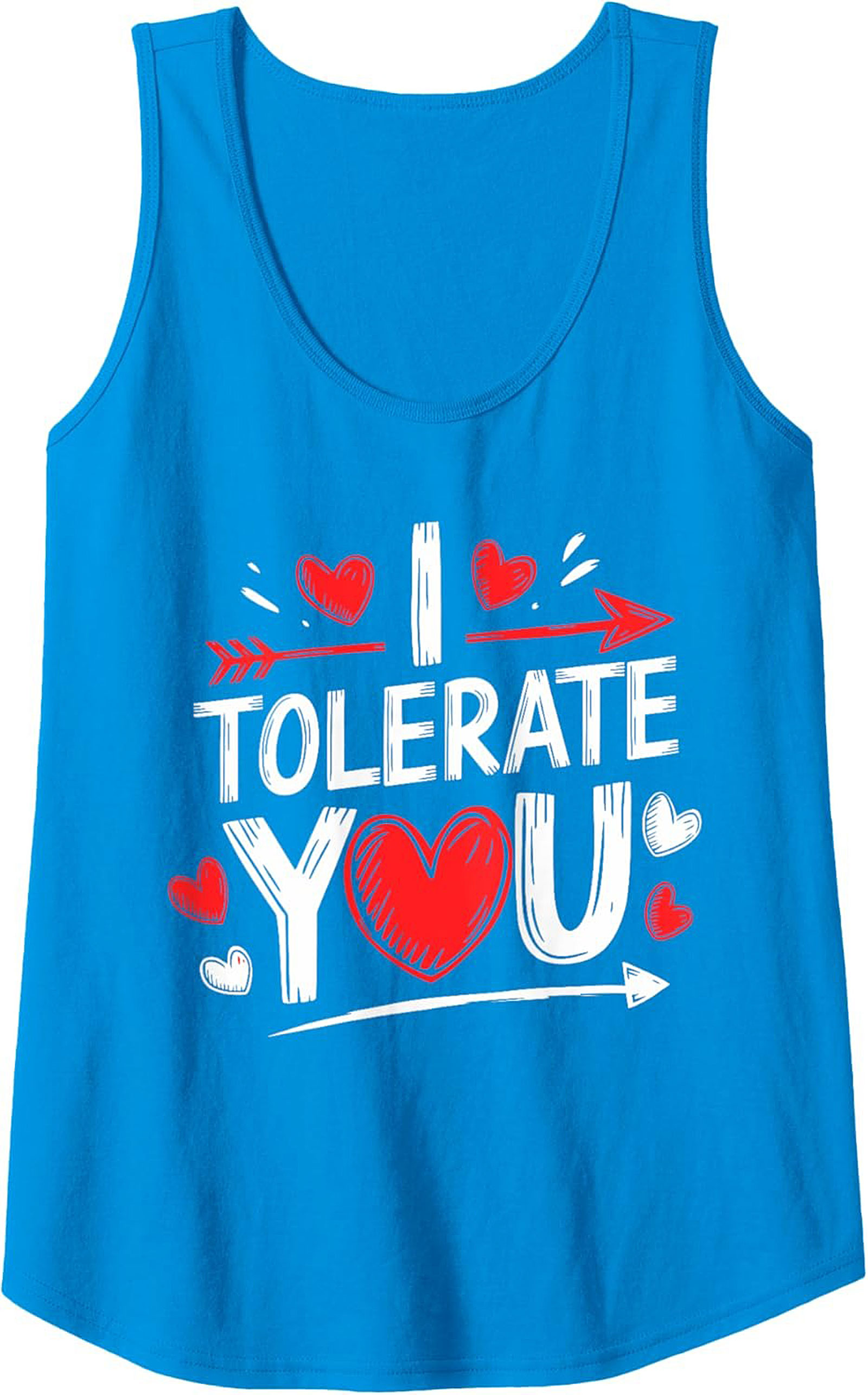 Funny "I Tolerate You" Sarcastic Relationship Graphic Tank Top