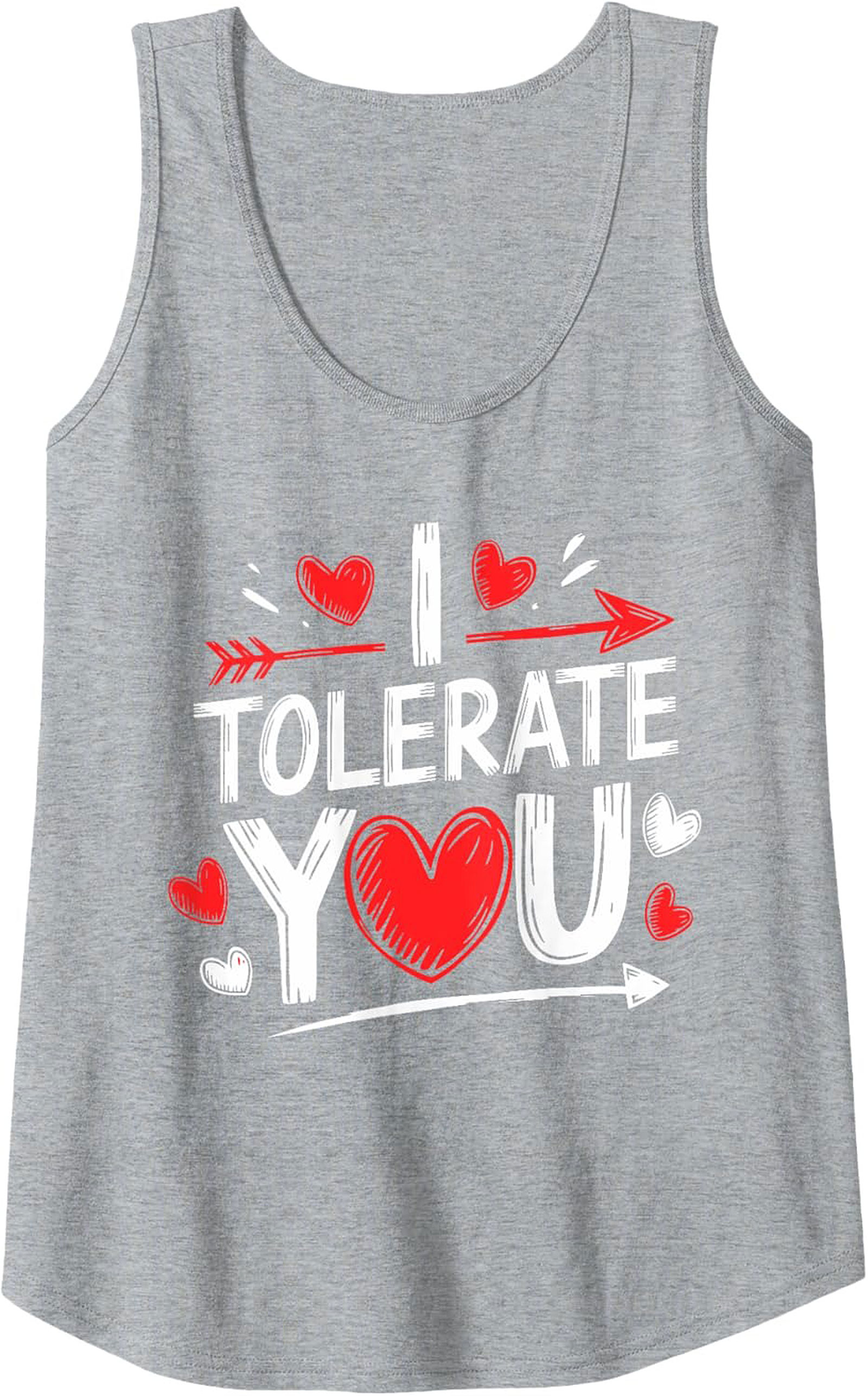 Funny "I Tolerate You" Sarcastic Relationship Graphic Tank Top