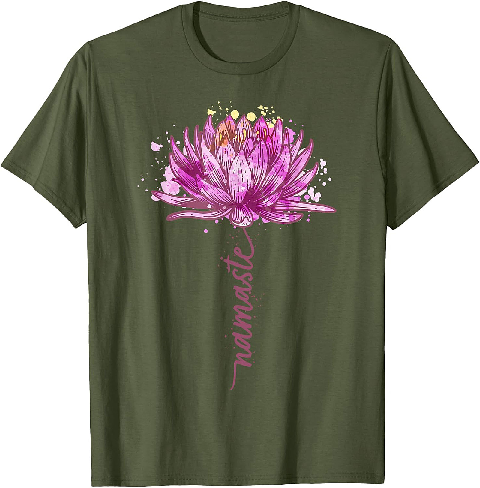 Namaste Lotus Flower Yoga T-shirt Spiritual Graphic Tee