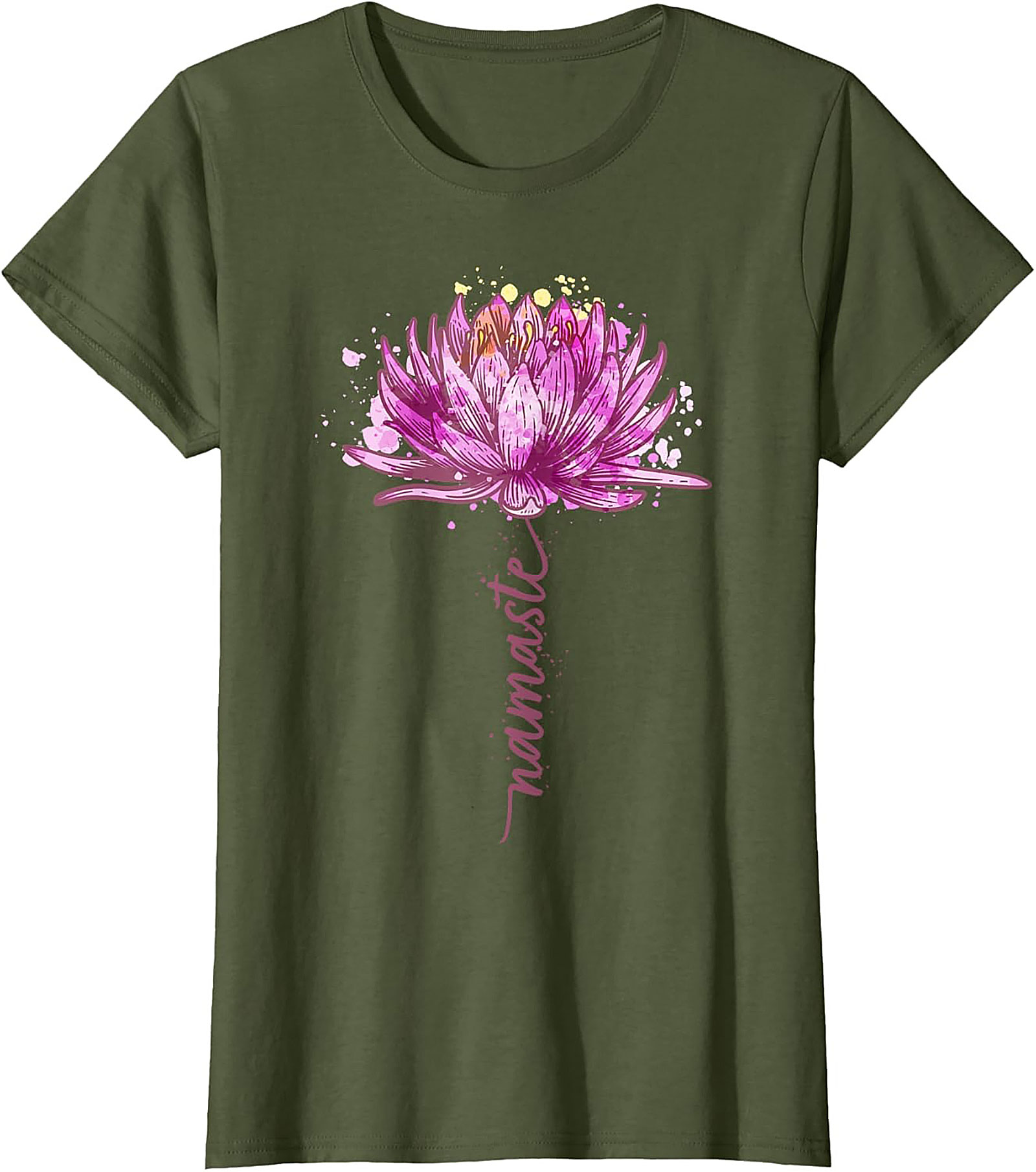 Namaste Lotus Flower Yoga T-shirt Spiritual Graphic Tee