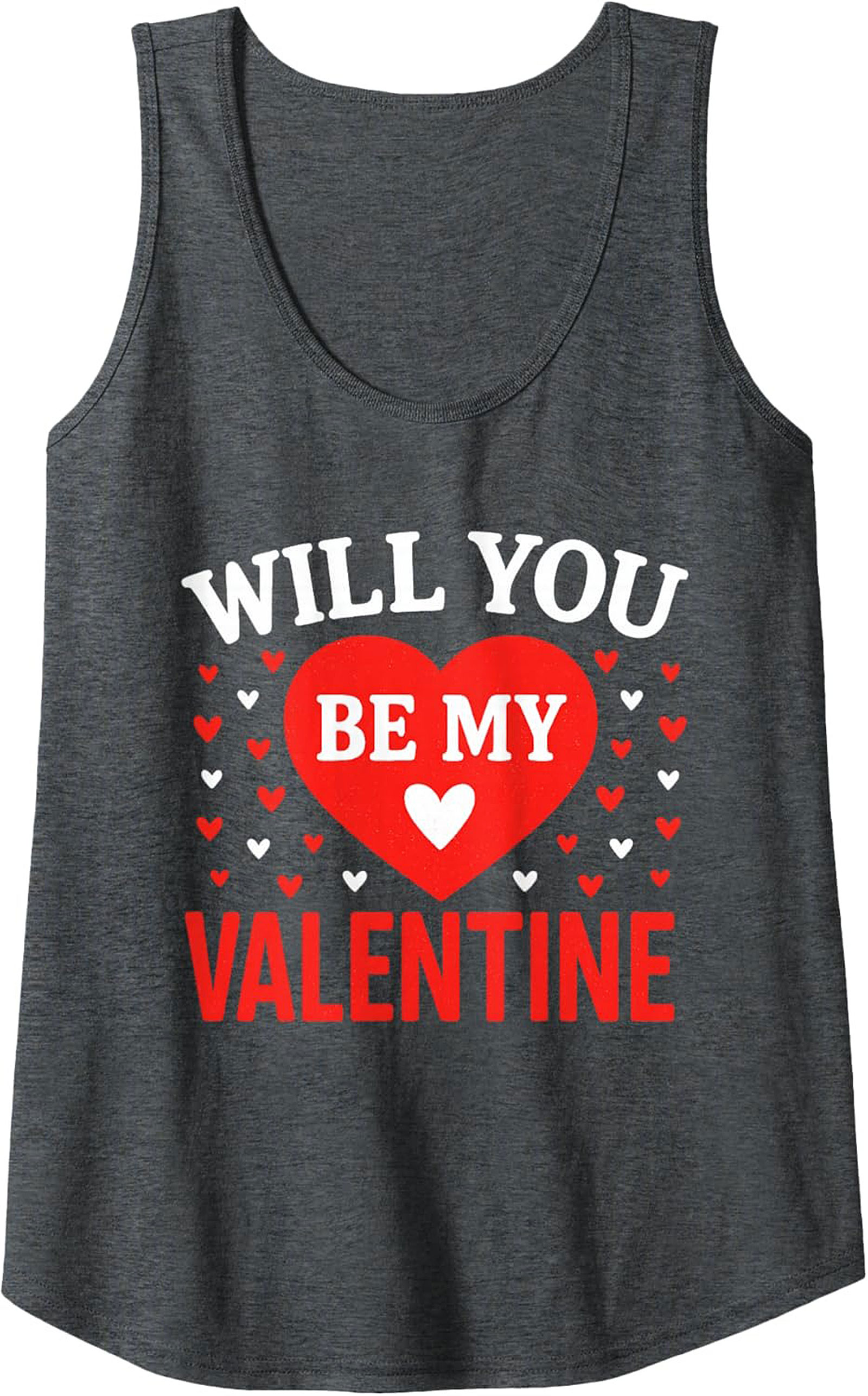 Will You Be My Valentine Tank Top Romantic Graphic Tank