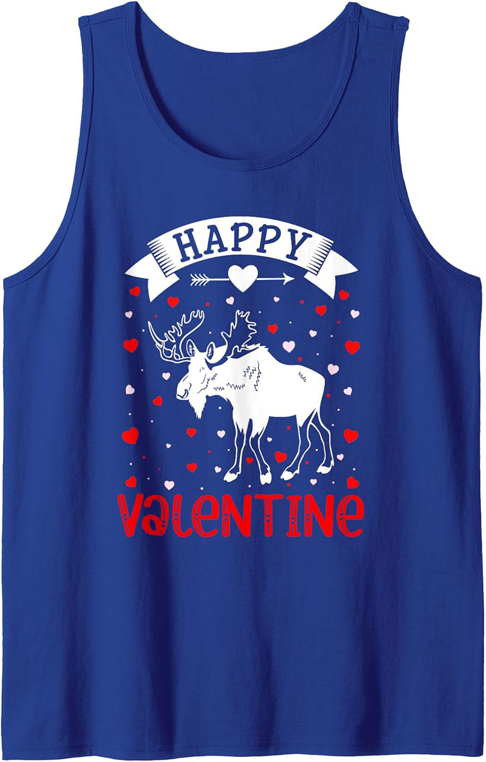 Moose Valentine Graphic Tank Top Funny Sleeveless Shirt