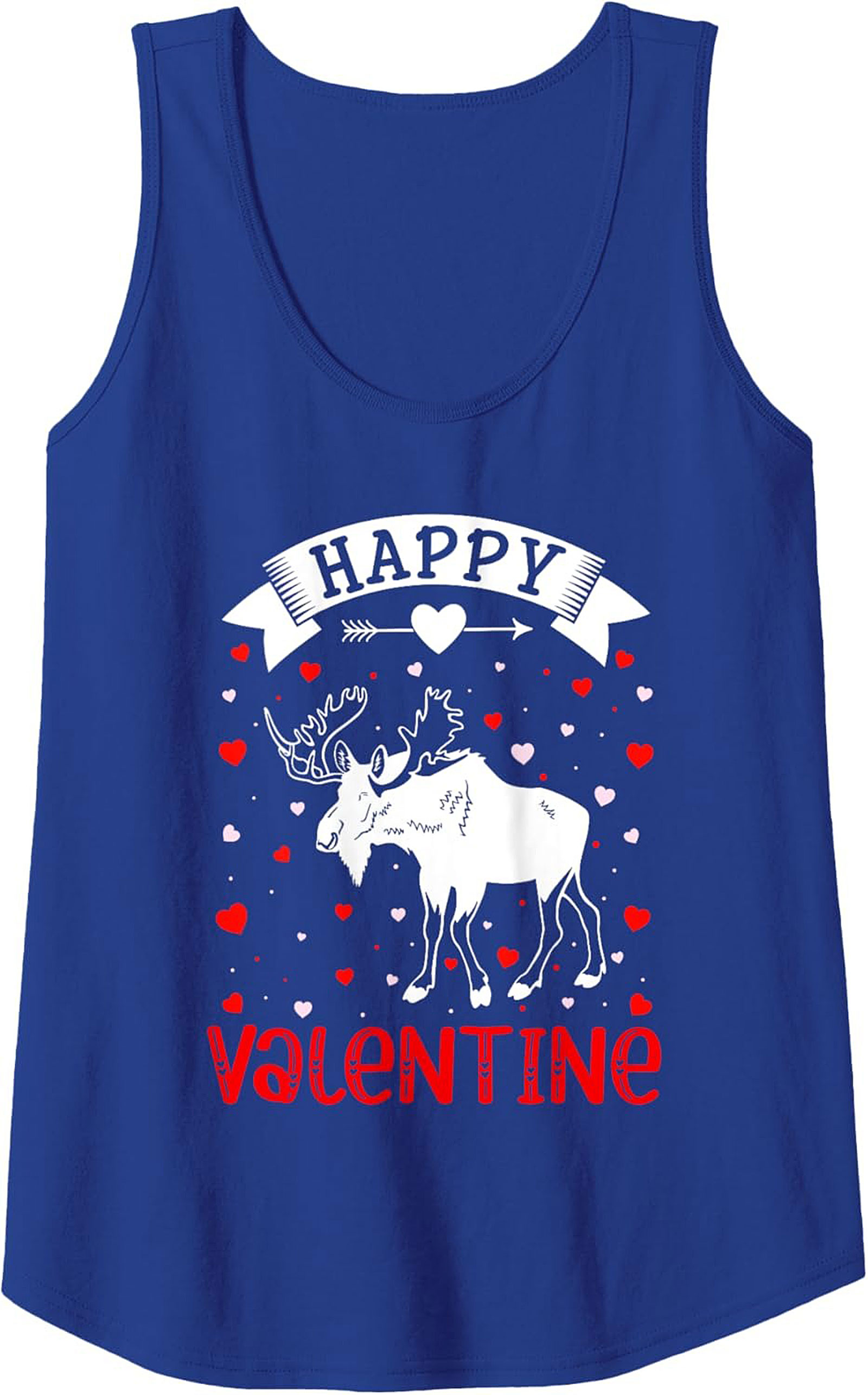 Moose Valentine Graphic Tank Top Funny Sleeveless Shirt