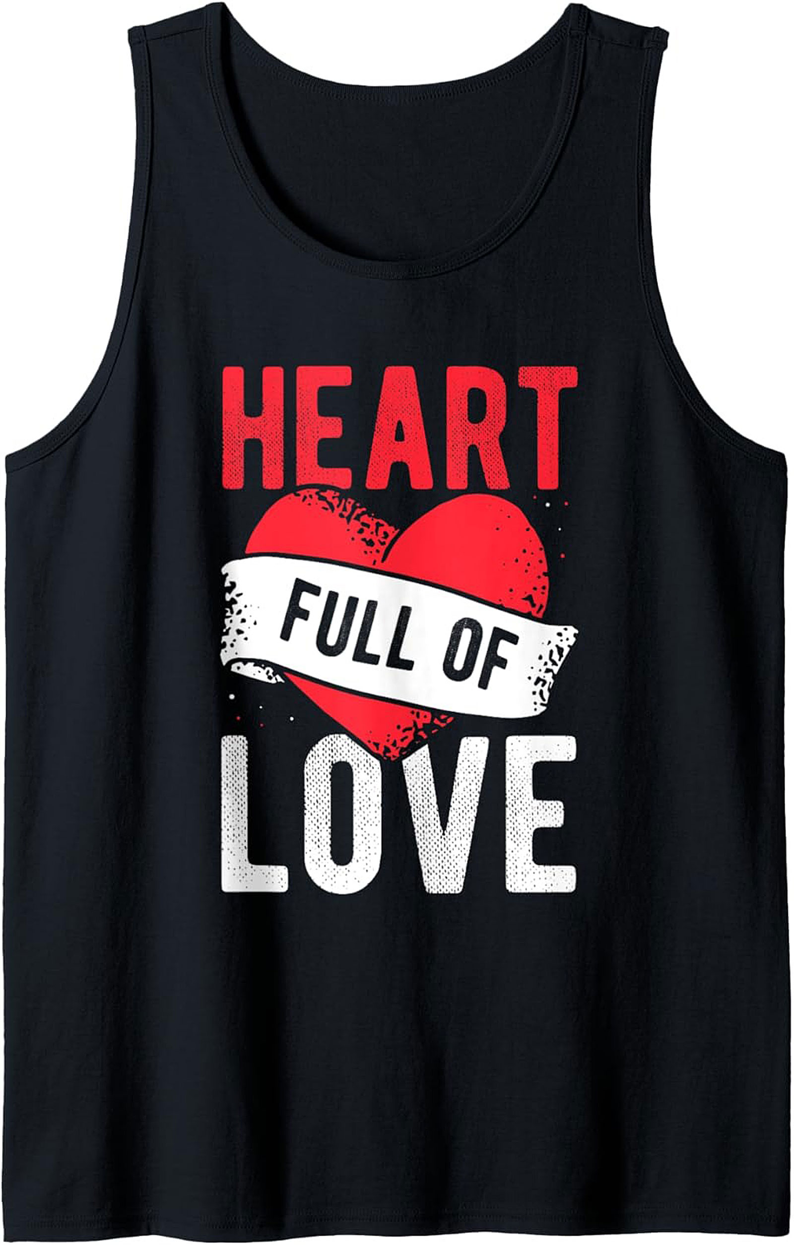 Heart Full of Love Graphic Tank Top Summer Sleeveless