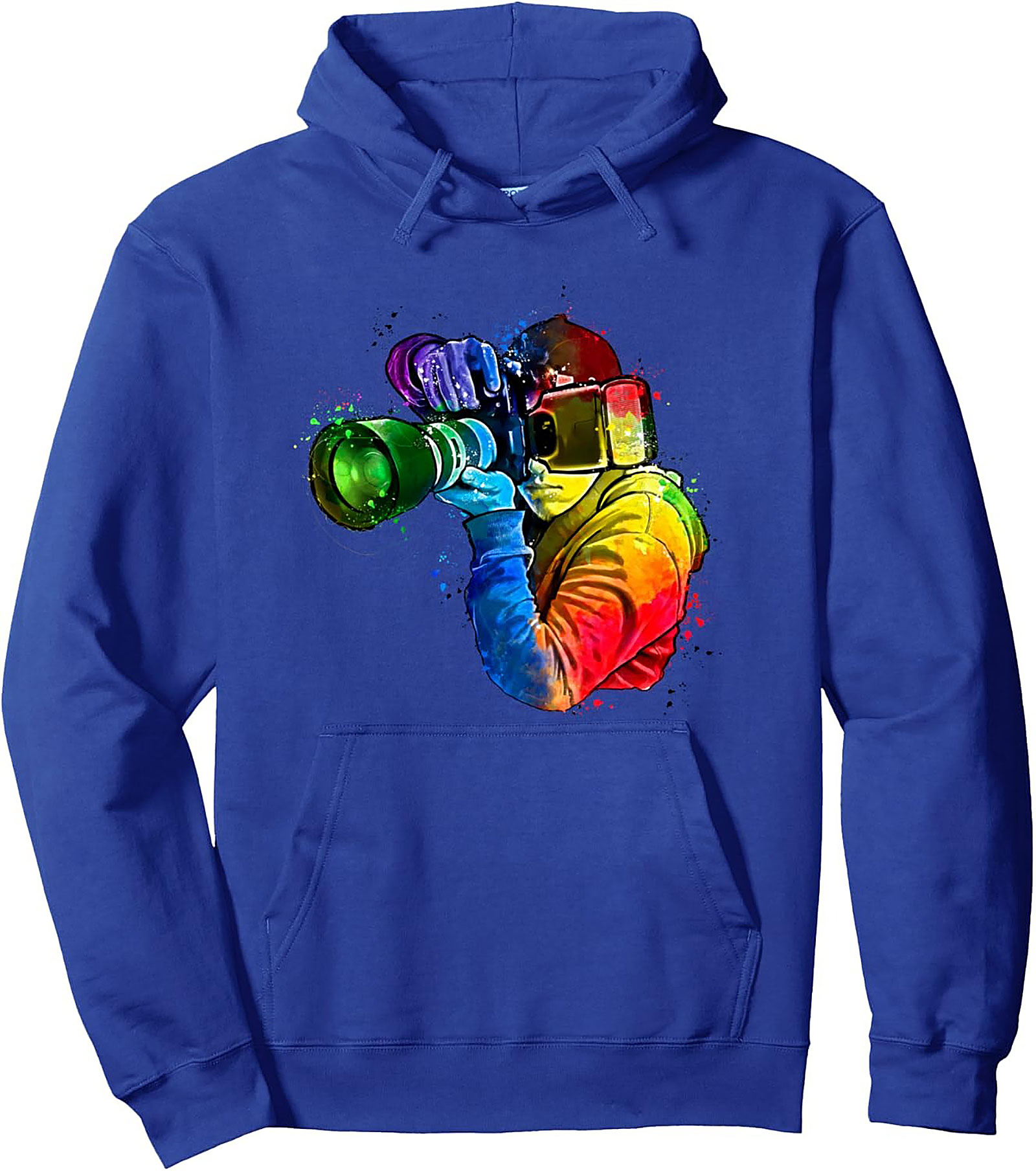 Vibrant Photographer Pullover Hoodie | Camera Art Gift
