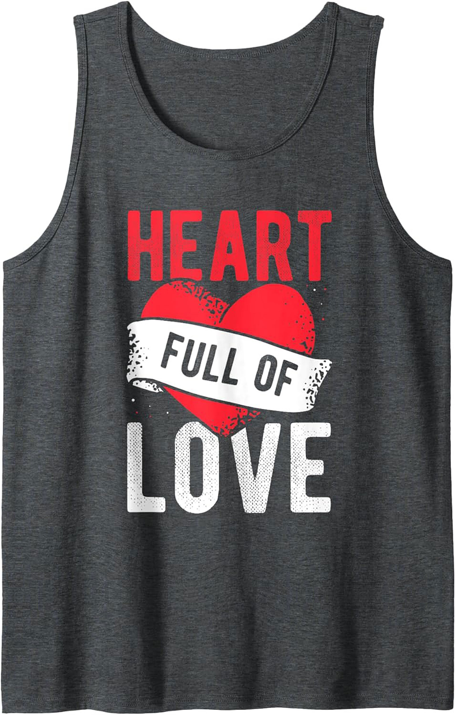Heart Full of Love Graphic Tank Top Summer Sleeveless