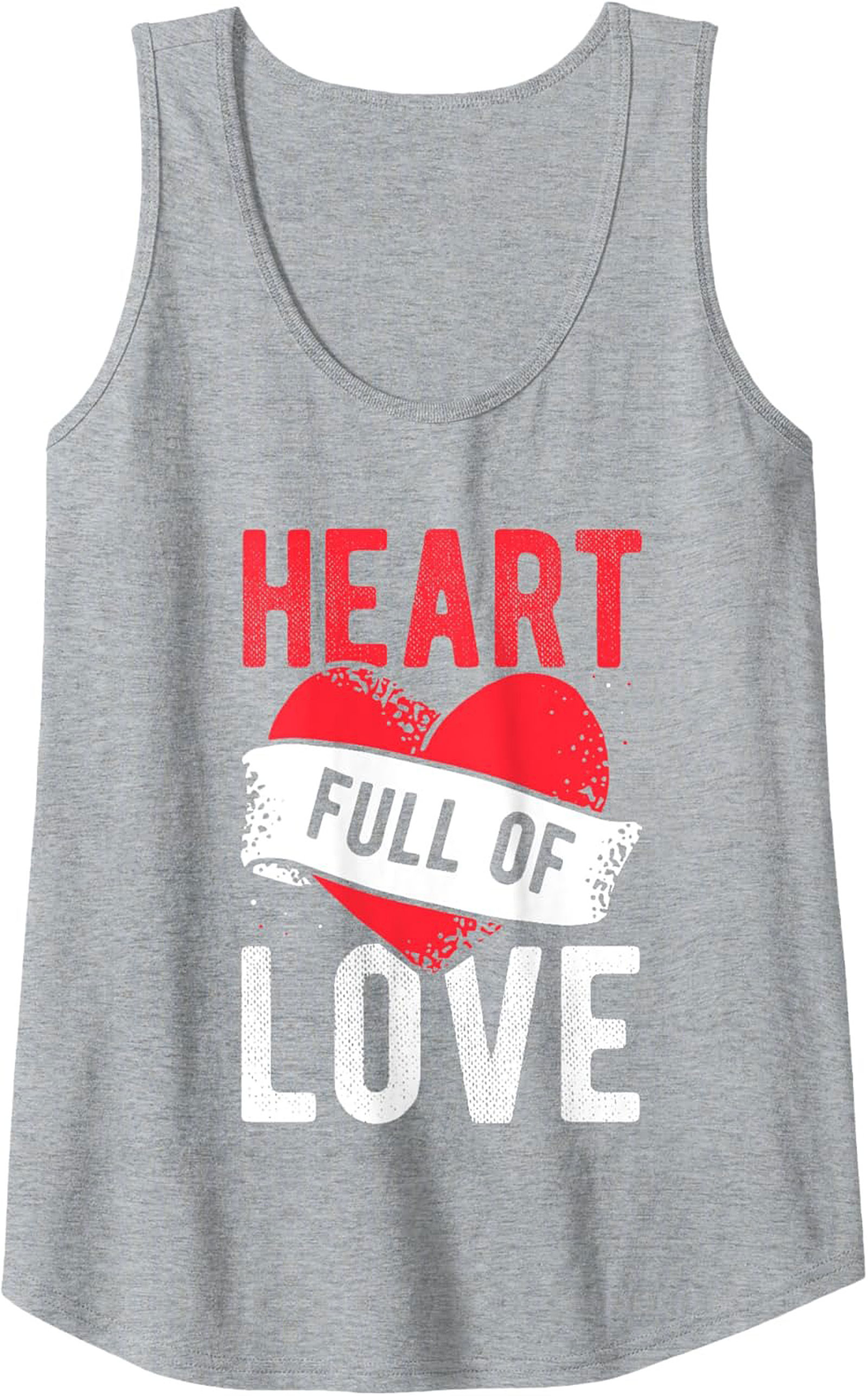 Heart Full of Love Graphic Tank Top Summer Sleeveless