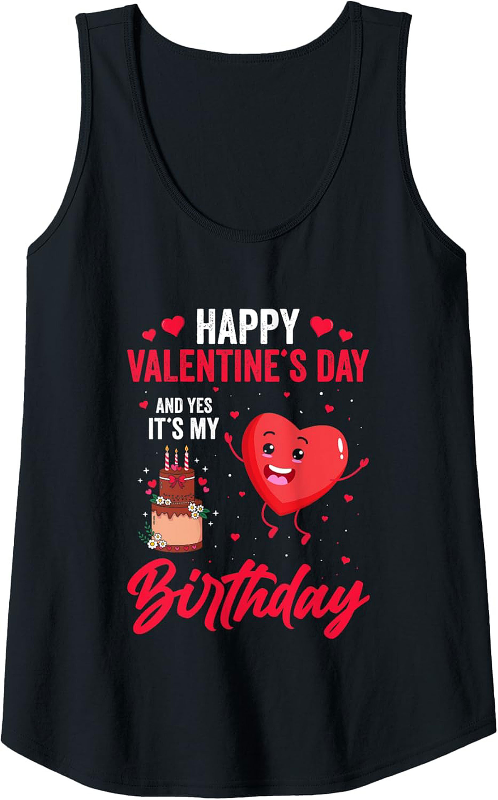 Valentine's Birthday Graphic Tank Top Funny Sleeveless Tee