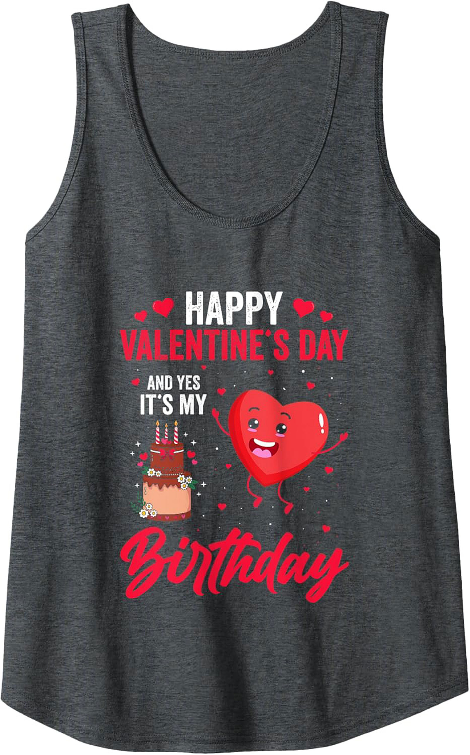 Valentine's Birthday Graphic Tank Top Funny Sleeveless Tee