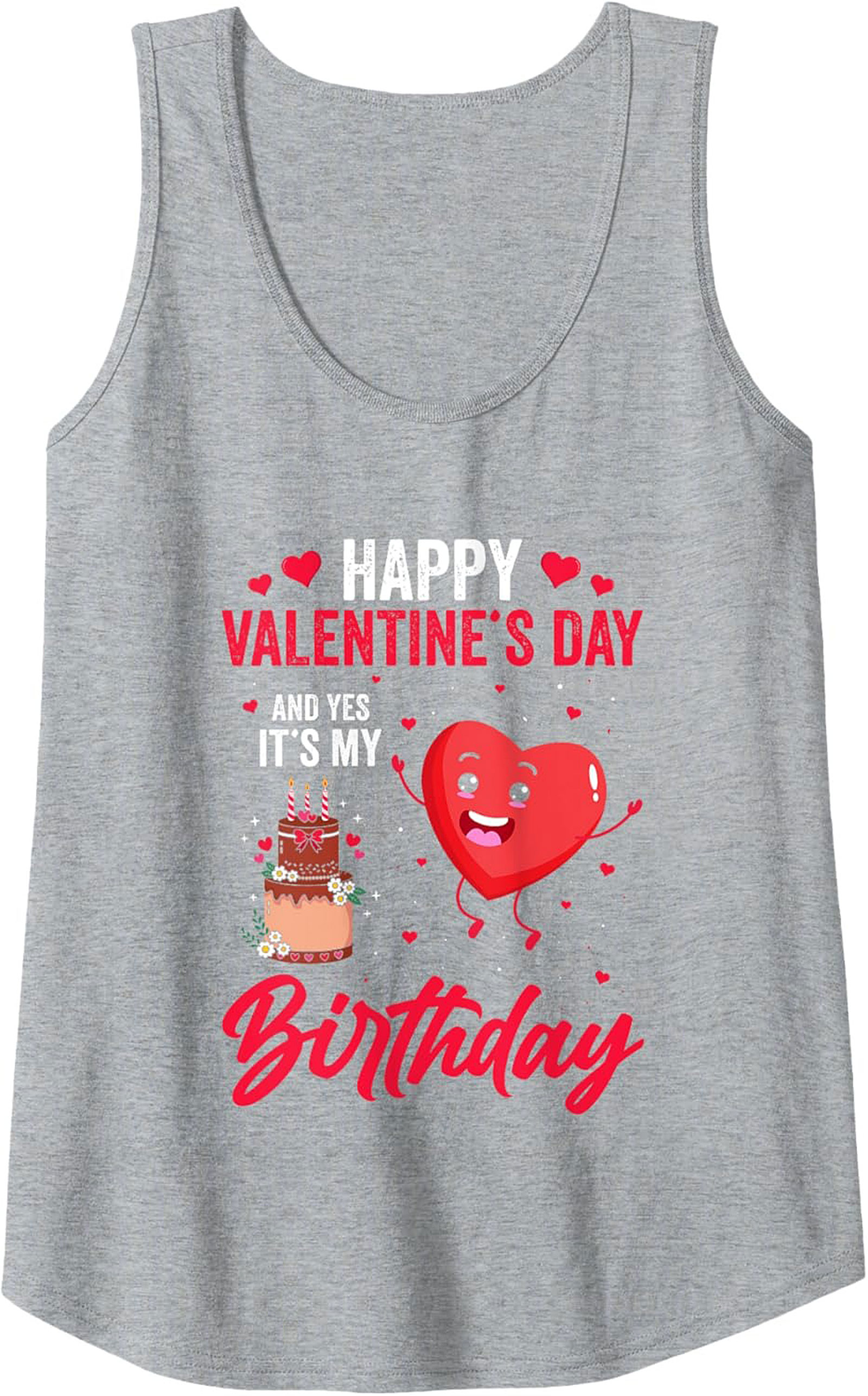 Valentine's Birthday Graphic Tank Top Funny Sleeveless Tee