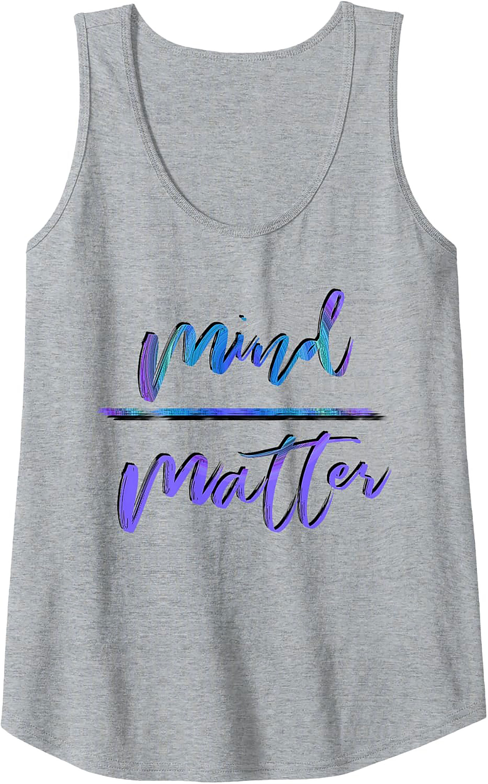 Mind Over Matter Graphic Tank Top Workout Sleeveless Shirt