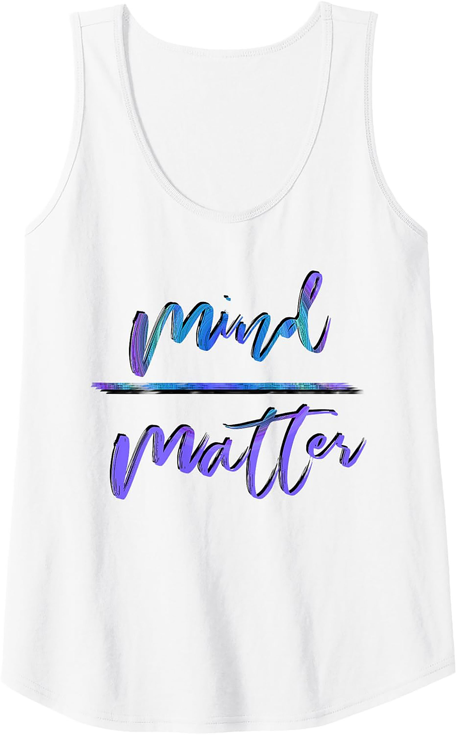 Mind Over Matter Graphic Tank Top Workout Sleeveless Shirt
