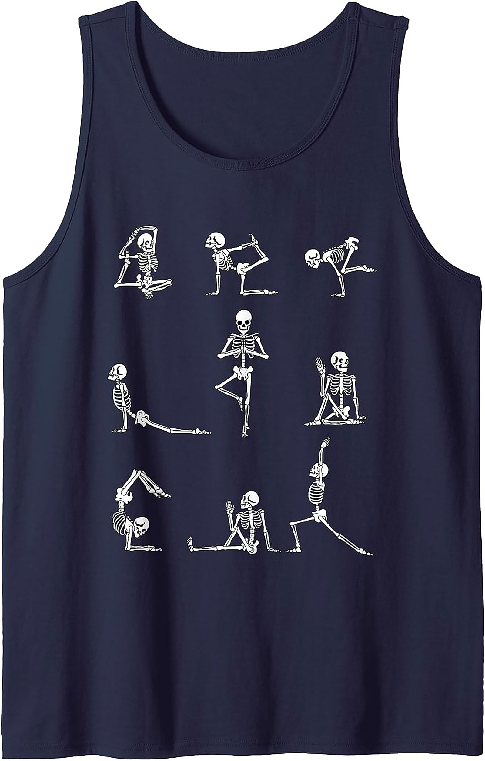 Skeleton Yoga Poses Graphic Tank Unisex Workout Sleeveless Shirt