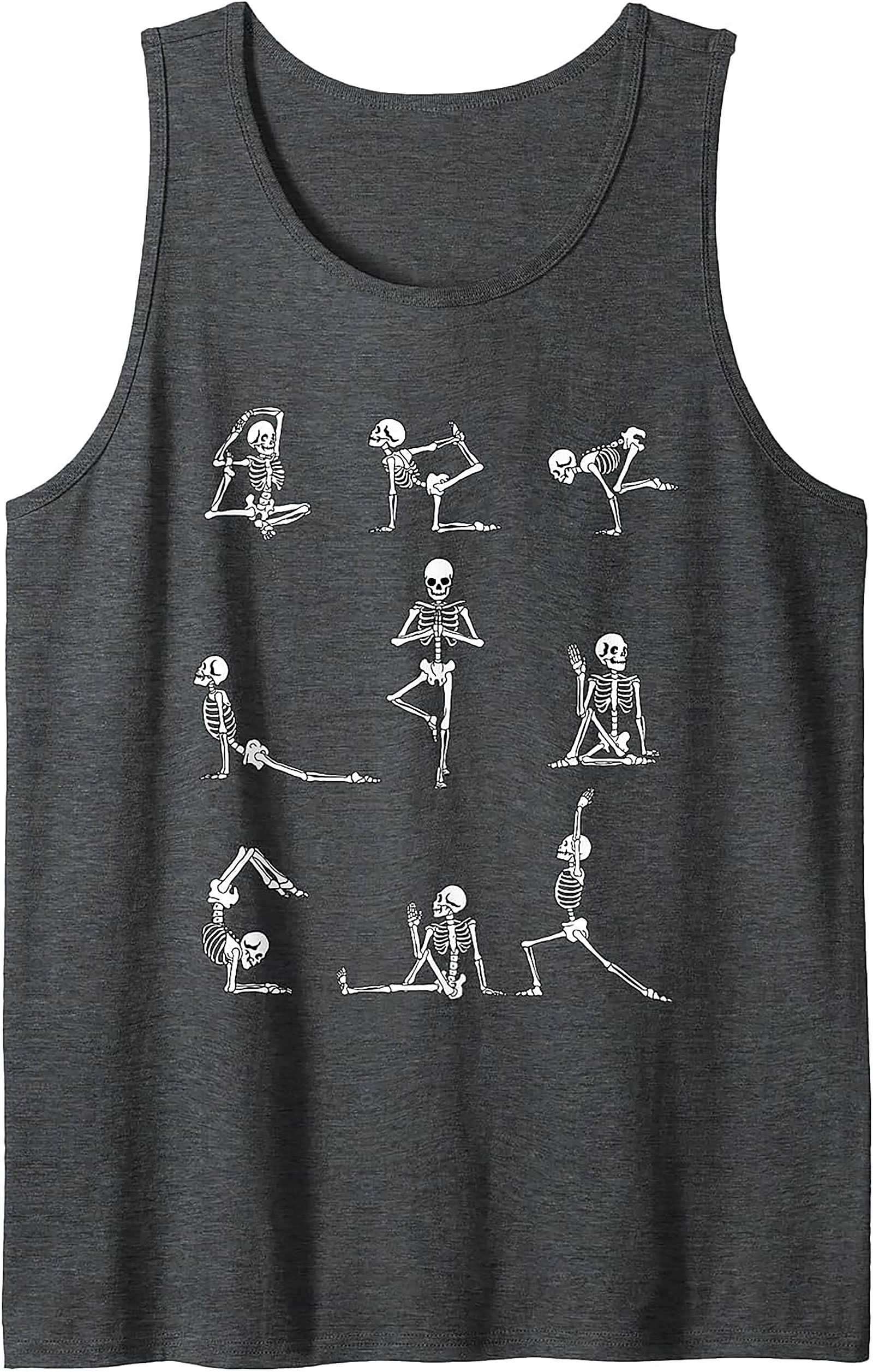 Skeleton Yoga Poses Graphic Tank Unisex Workout Sleeveless Shirt