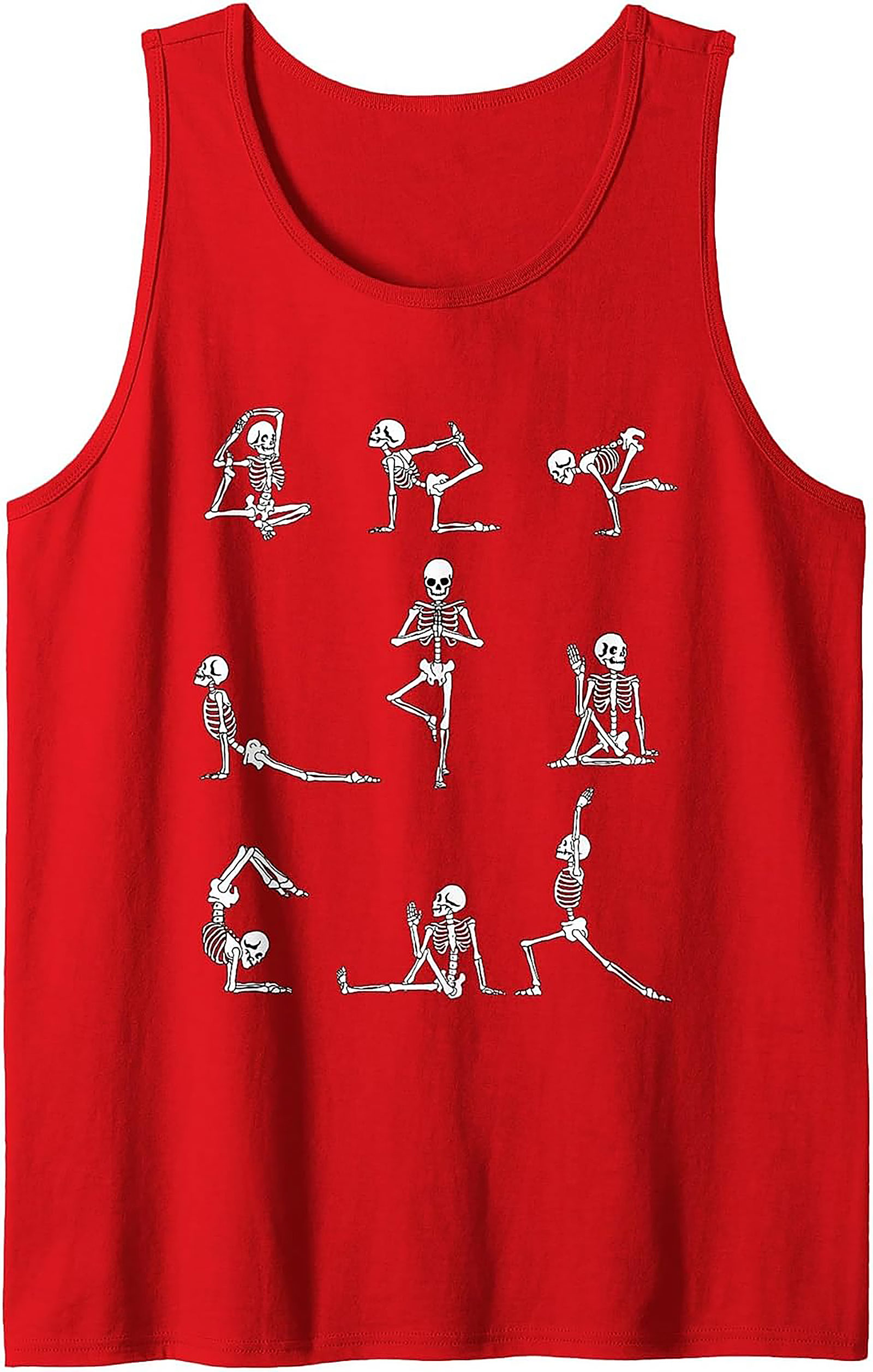Skeleton Yoga Poses Graphic Tank Unisex Workout Sleeveless Shirt