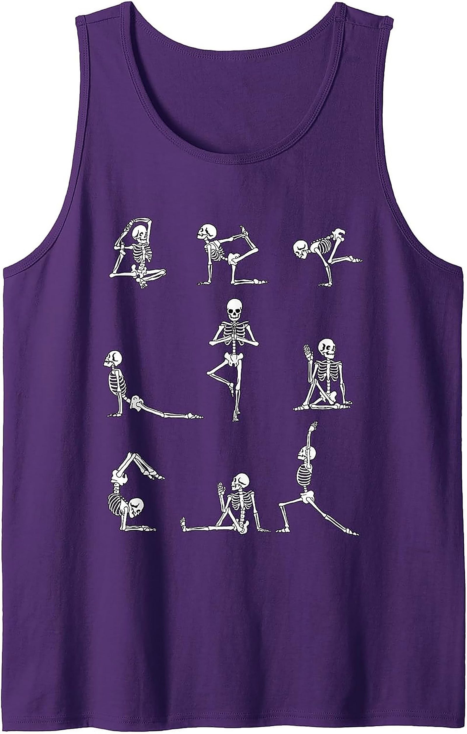 Skeleton Yoga Poses Graphic Tank Unisex Workout Sleeveless Shirt